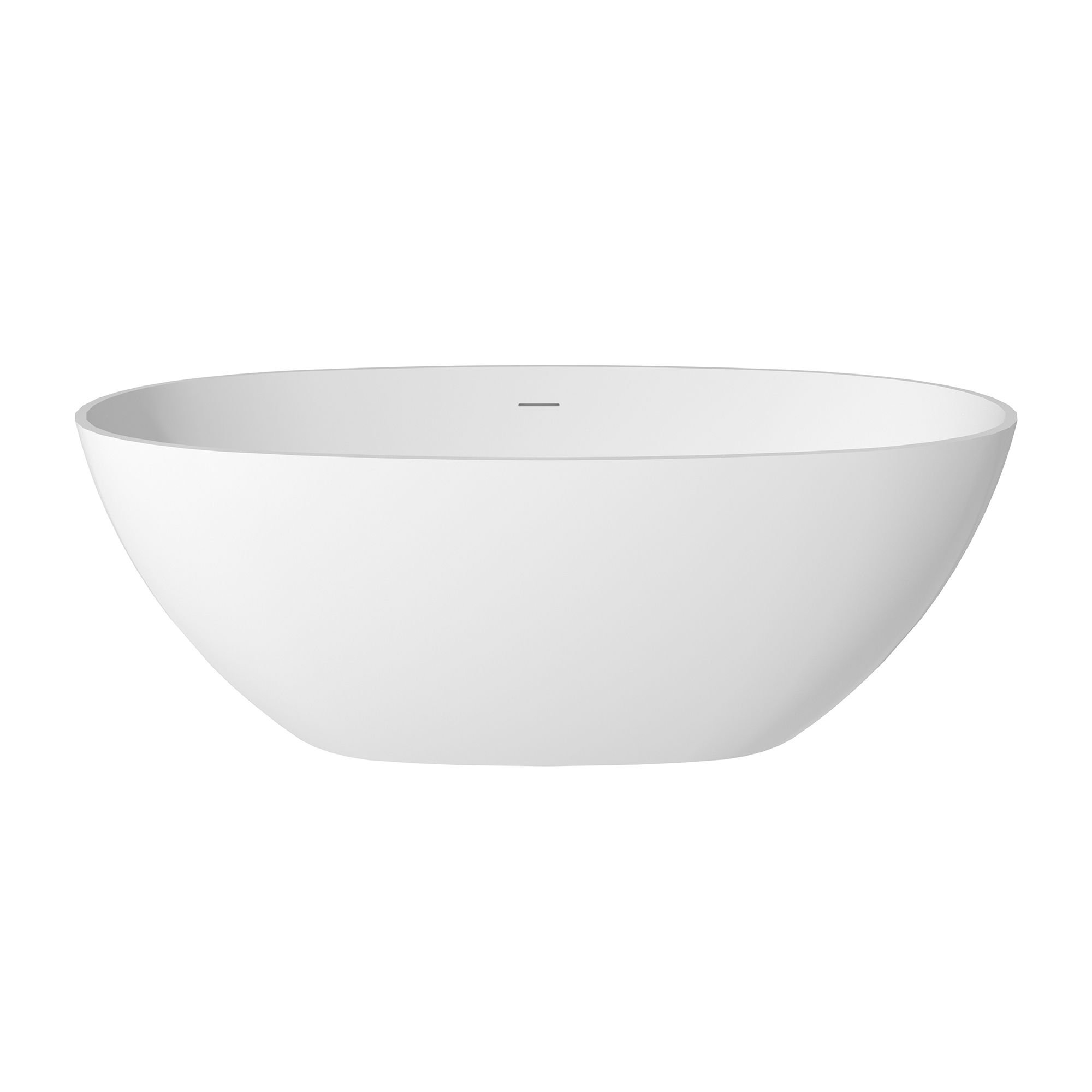 59"/63"/67" Freestanding Oval Solid Surface Stone Bathtub with Center Drain and cUPc Certification