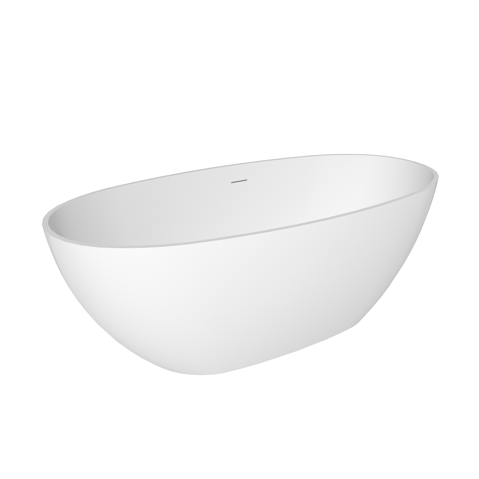 59"/63"/67" Freestanding Oval Solid Surface Stone Bathtub with Center Drain and cUPc Certification