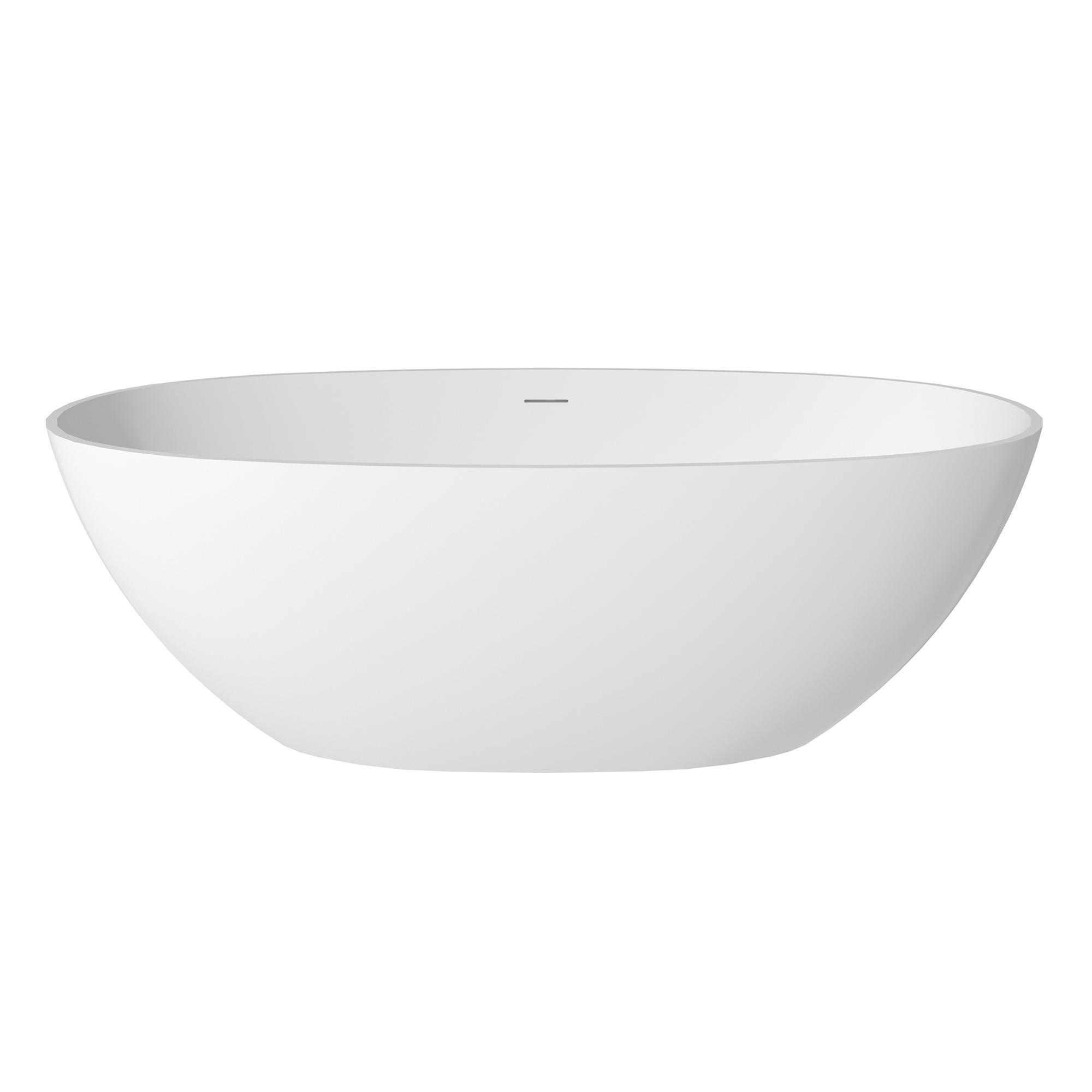 59"/63"/67" Freestanding Oval Solid Surface Stone Bathtub with Center Drain and cUPc Certification