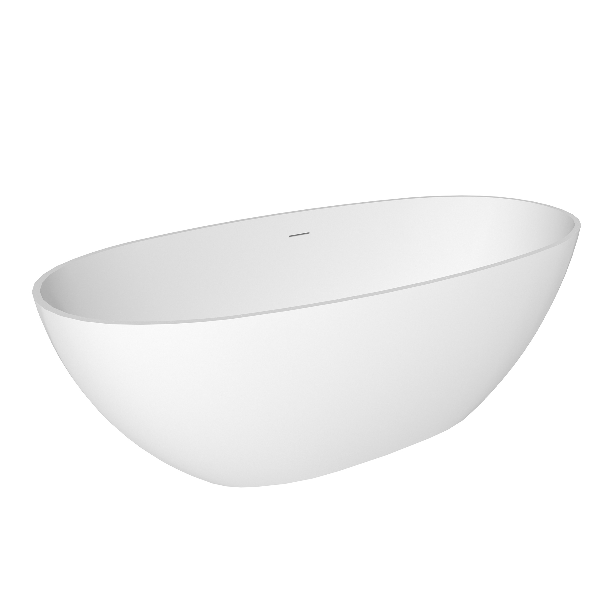 59"/63"/67" Freestanding Oval Solid Surface Stone Bathtub with Center Drain and cUPc Certification