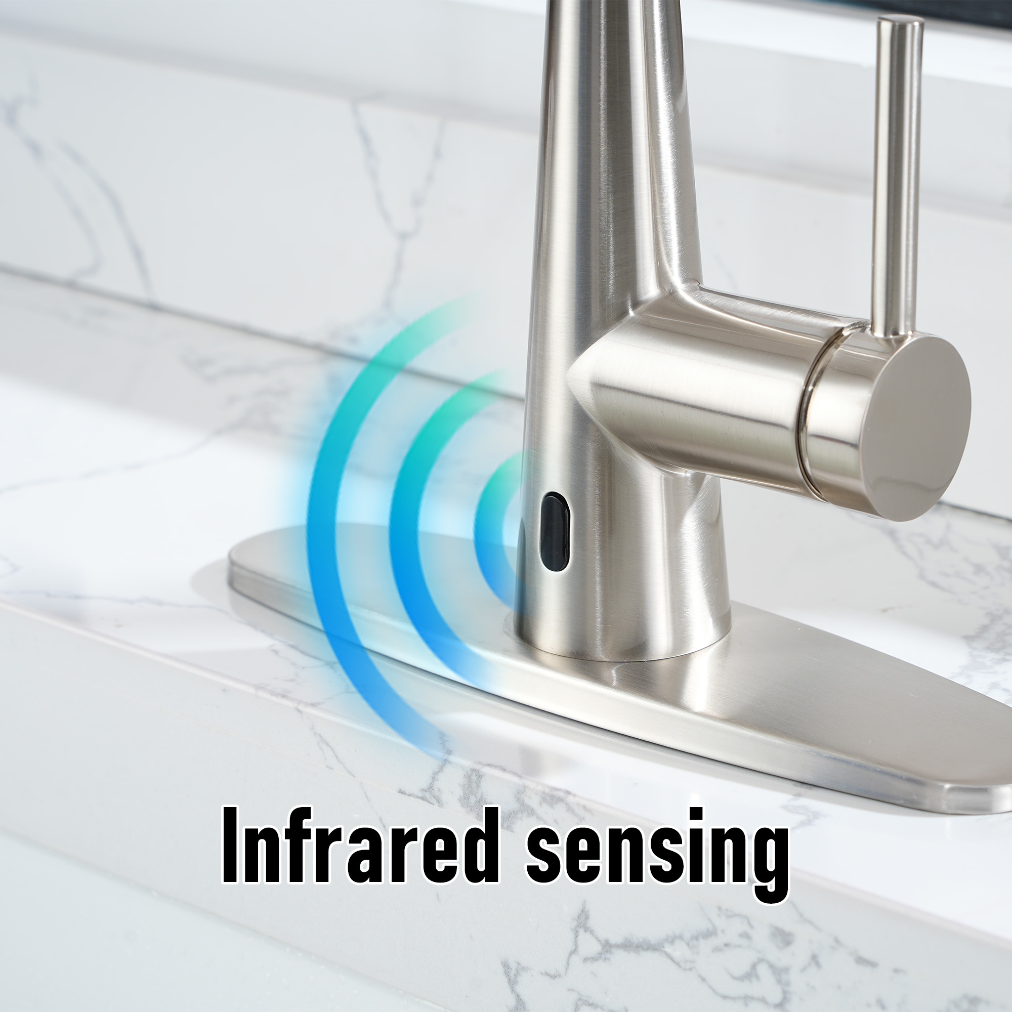 Touchless Spring Single Hole Pull dowm Sensor Kitchen Faucet Designer Style