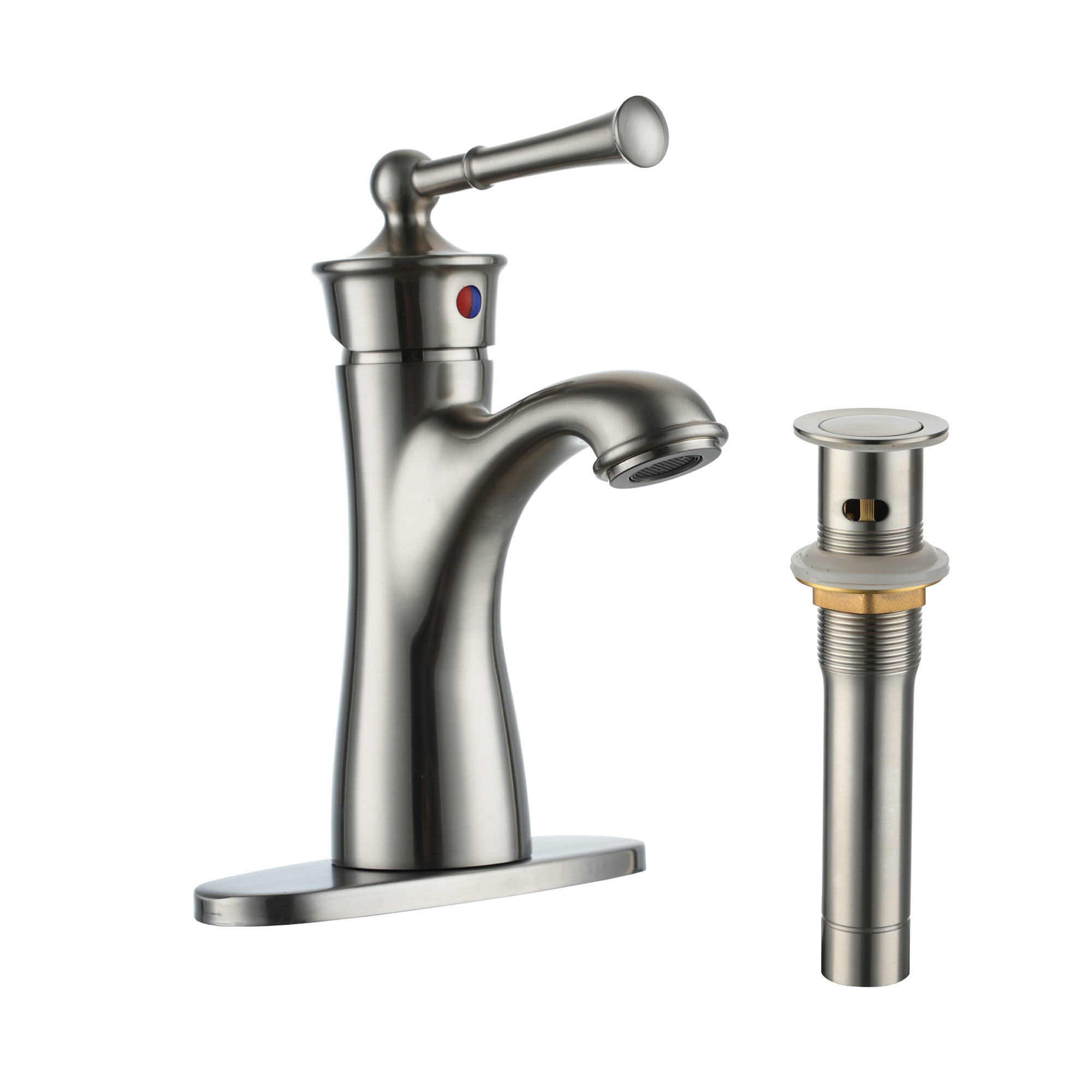 Single handle bathroom sink tap basin faucets with pop-up drain
