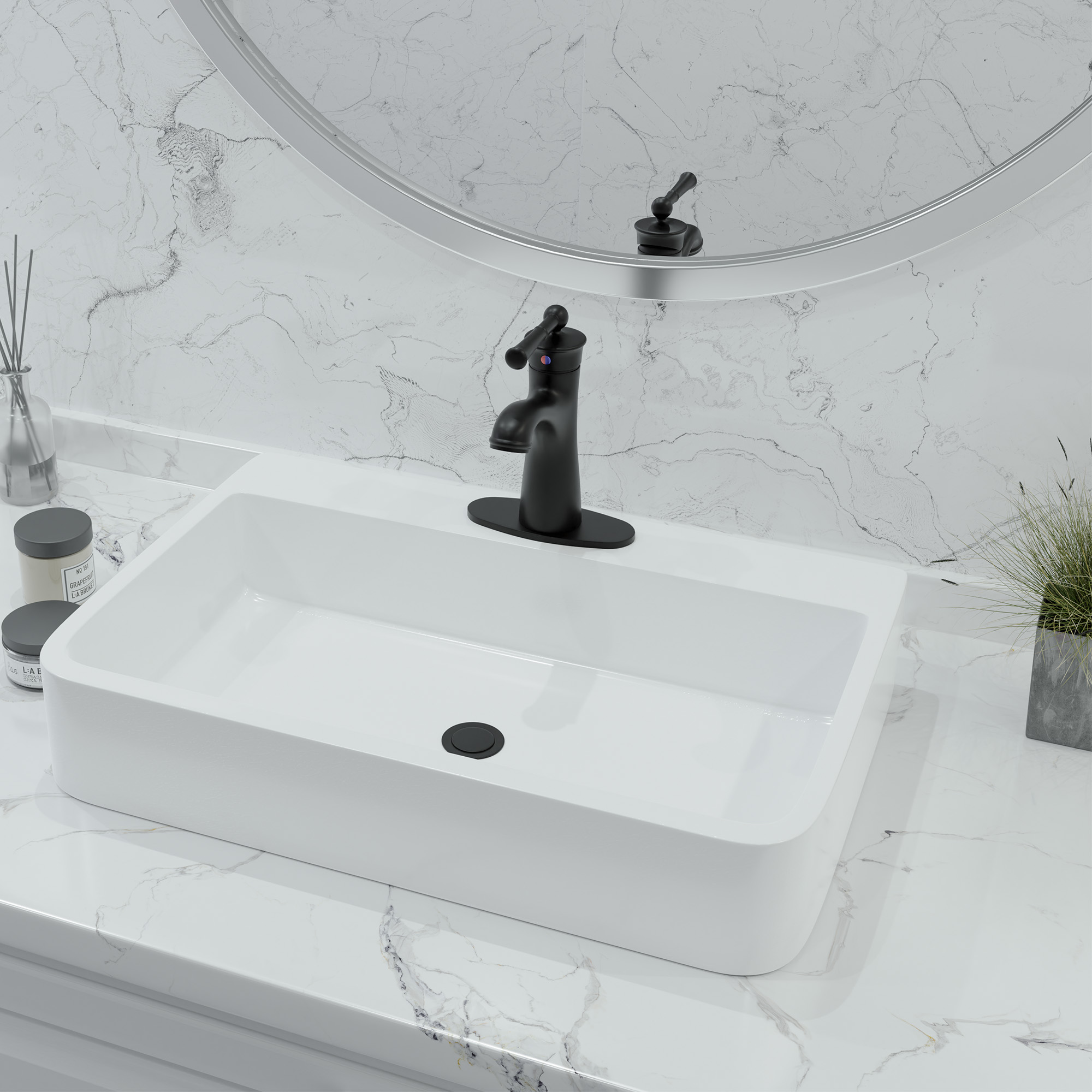 Single handle bathroom sink tap basin faucets with pop-up drain