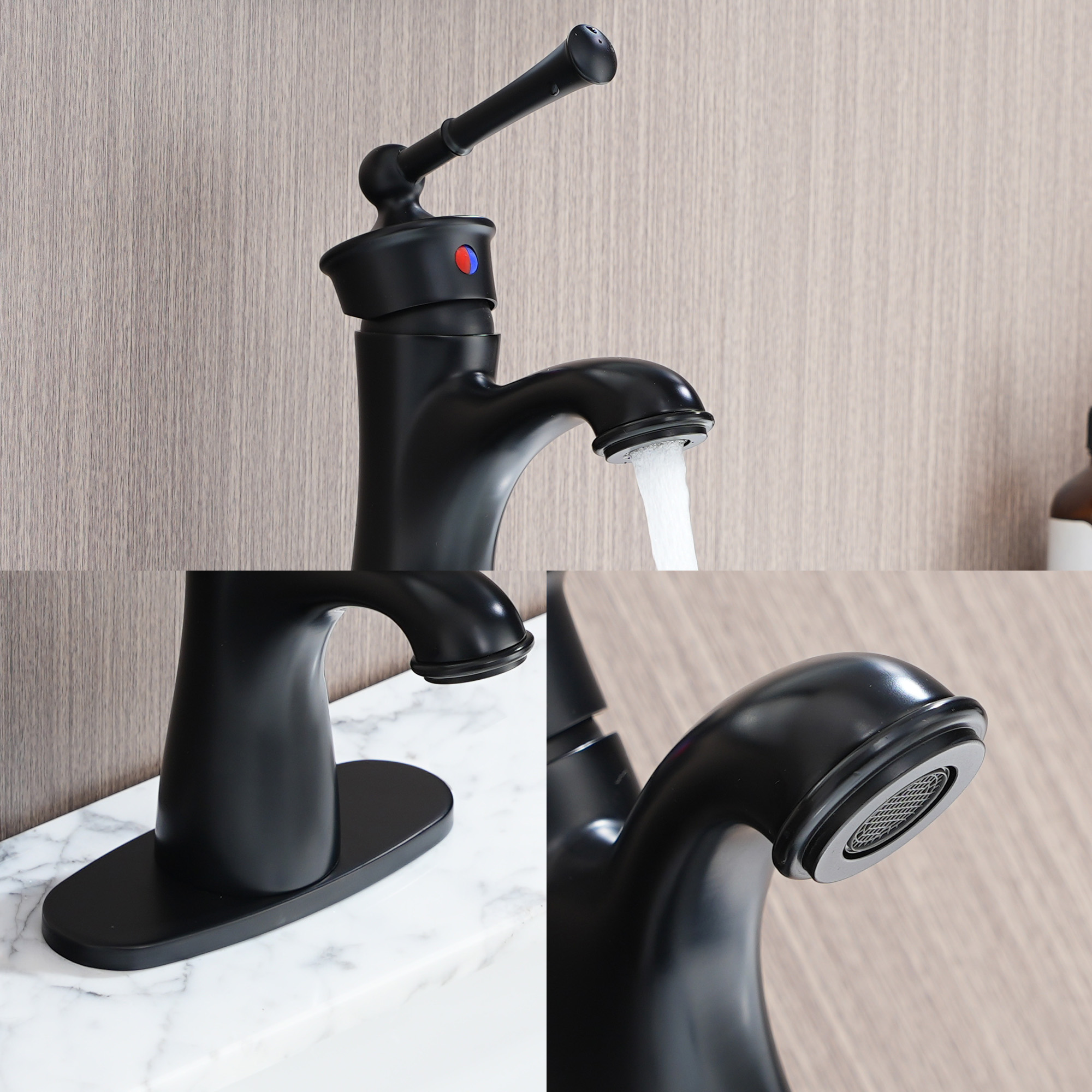 Single handle bathroom sink tap basin faucets with pop-up drain