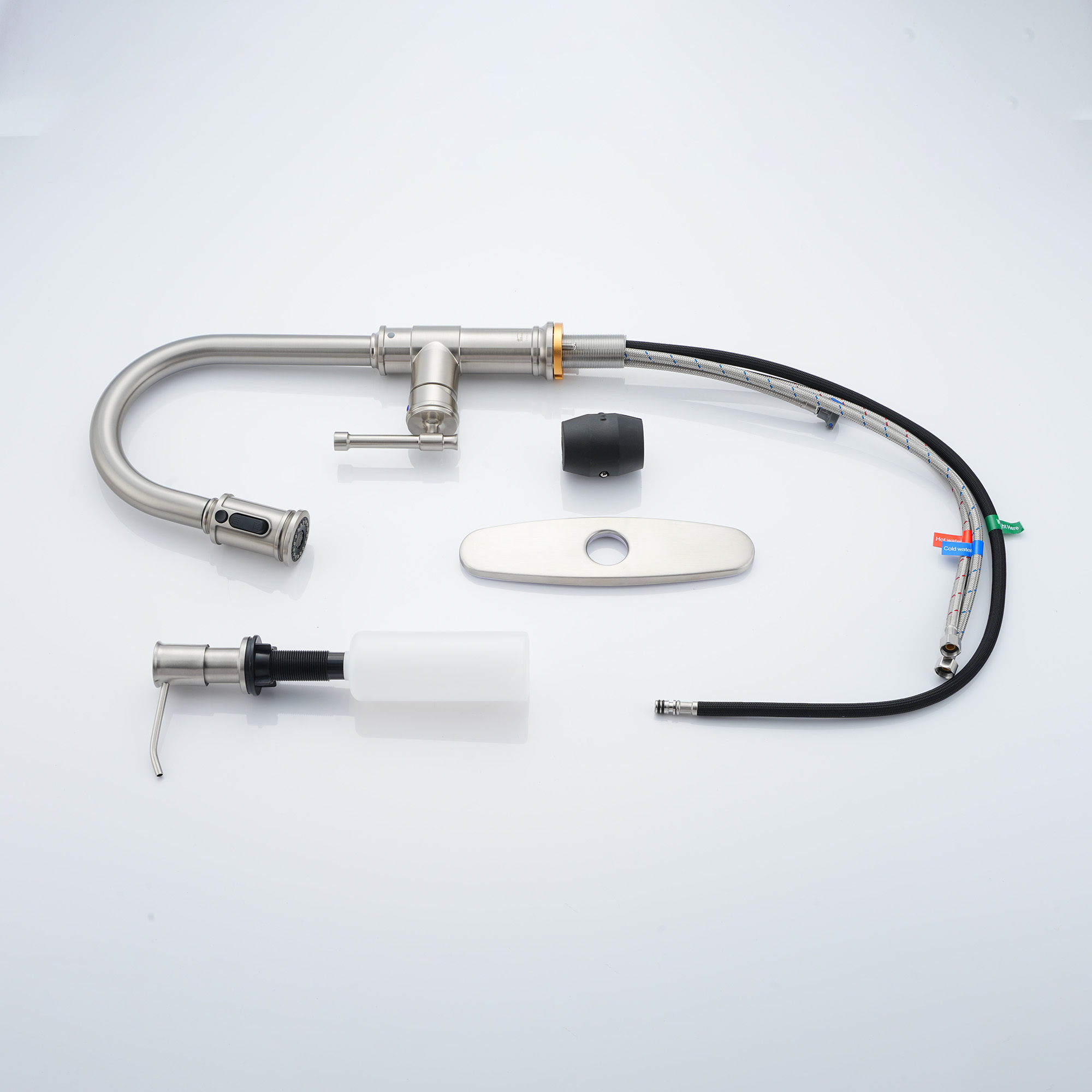 Single Hole Kitchen faucets with soap dispenser