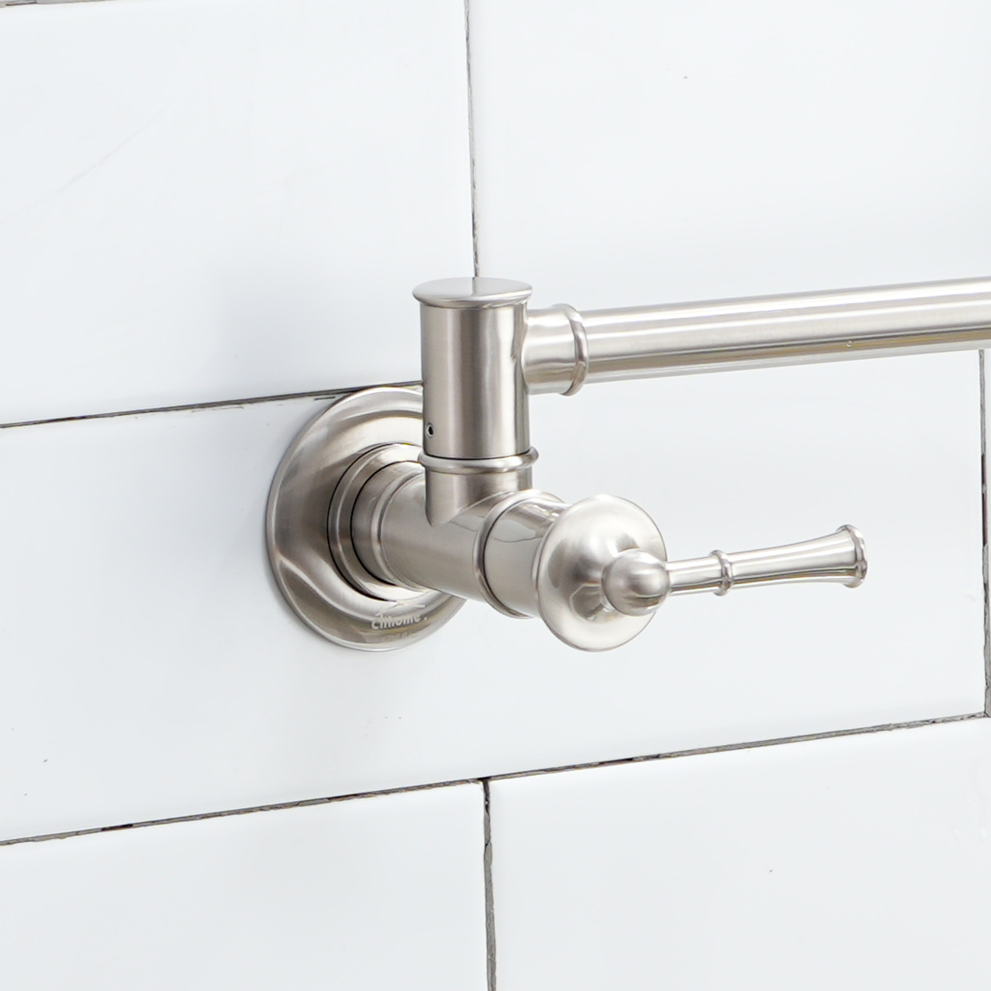 Double handle 360 degree pot filler wall mount for kitchen faucet