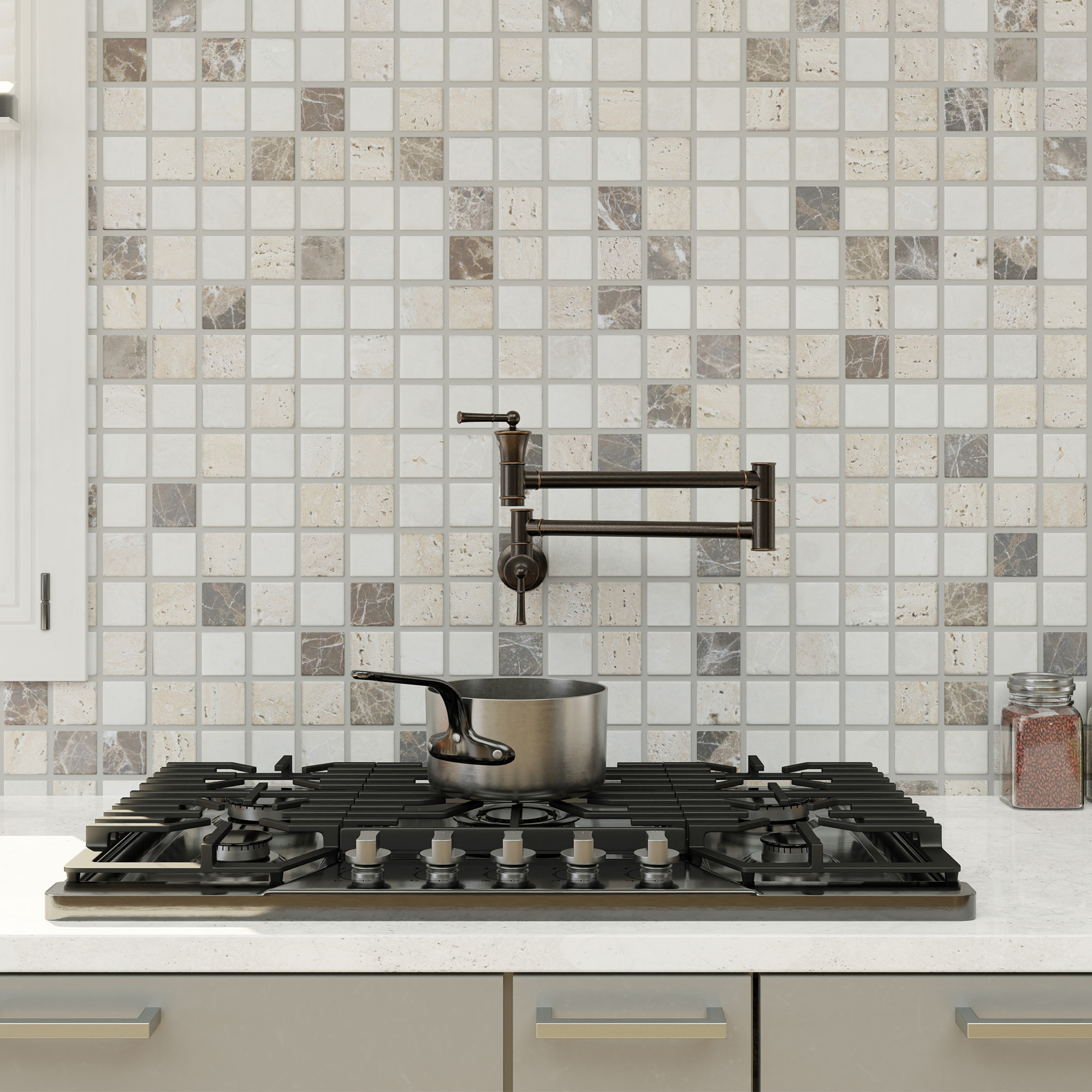 Double handle 360 degree pot filler wall mount for kitchen faucet