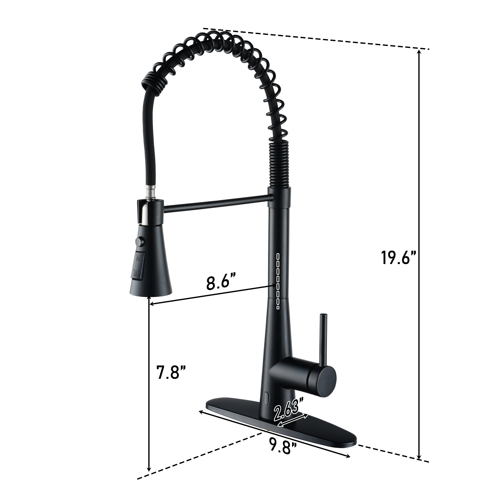 Touchless Spring Single Hole Pull dowm Sensor Kitchen Faucet Designer Style