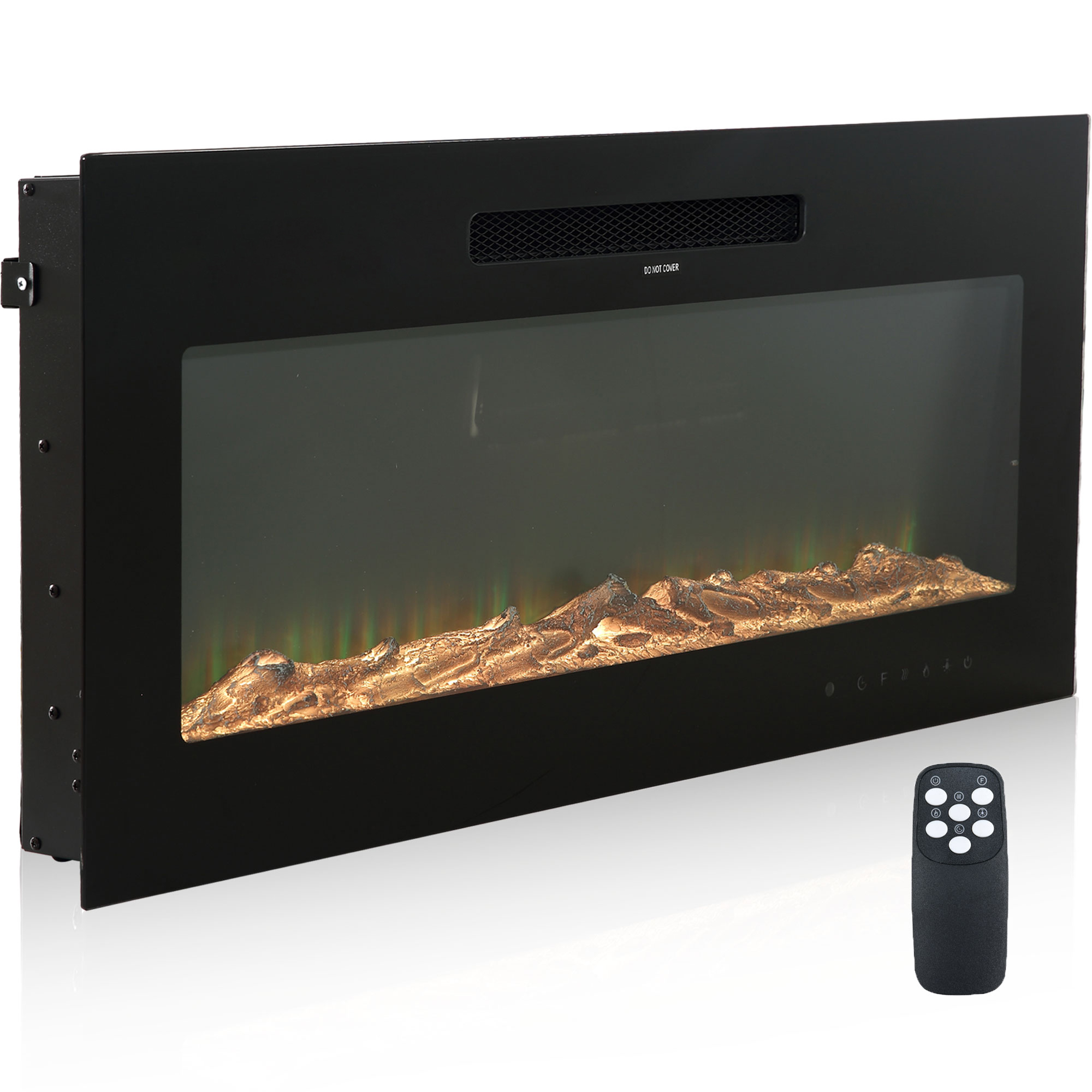 5000 Maximum BTUs 30/36/50/42/60/72 Inch W Black Fan-forced Electric Heater Fireplace