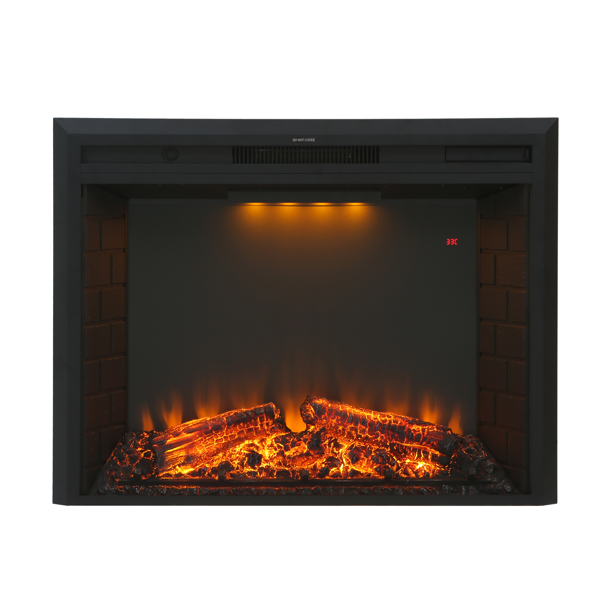 Electric Fireplace Insert with Crackling Sound, 30 Inch Recessed Fireplace Heater