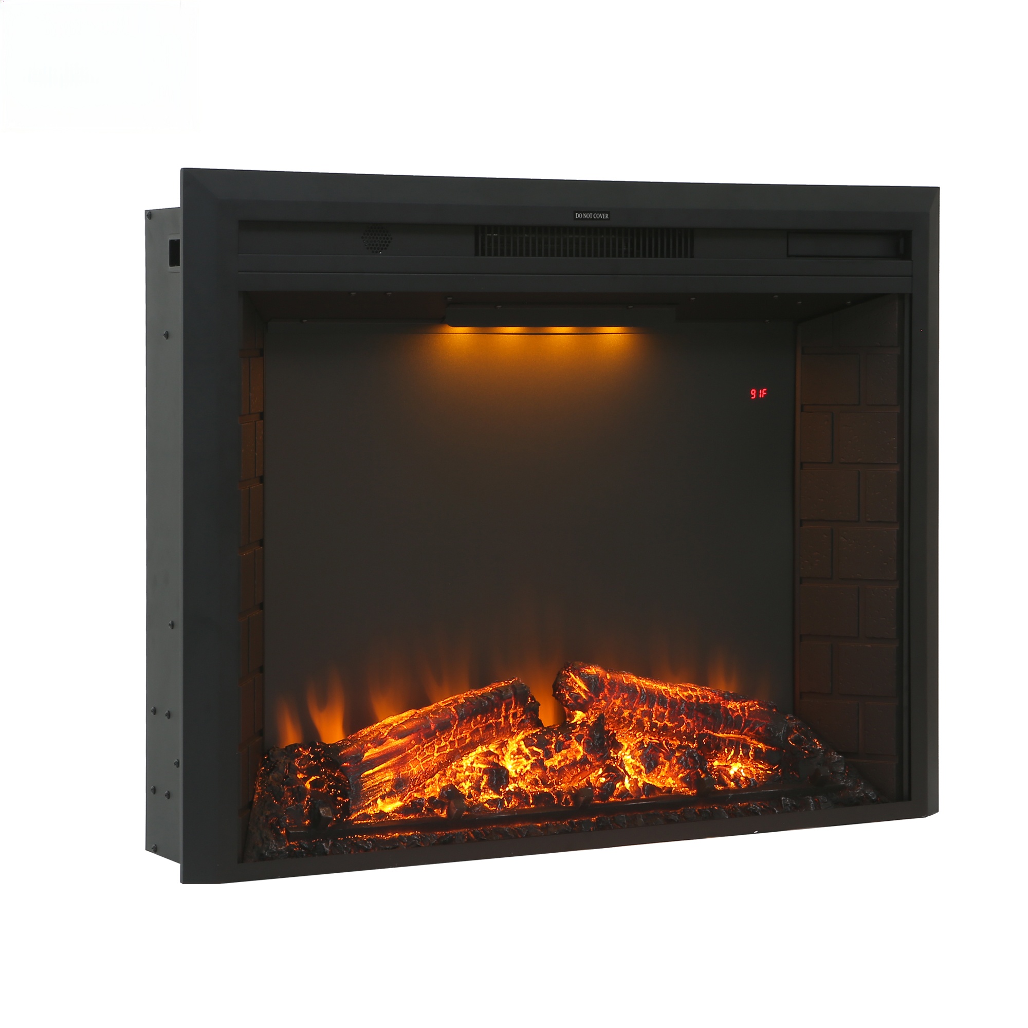 Electric Fireplace Insert with Crackling Sound, 30 Inch Recessed Fireplace Heater