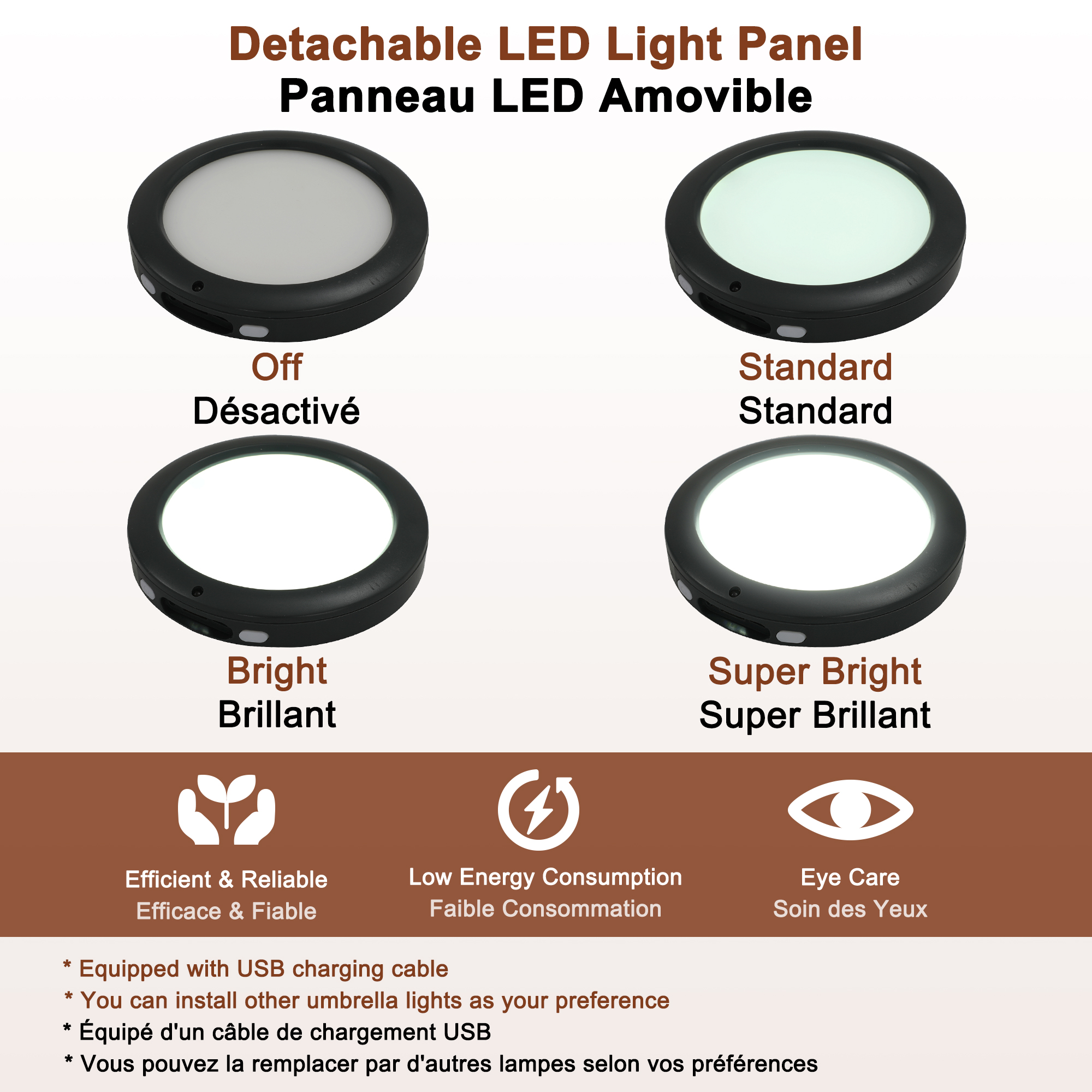 Square Aluminum Cantilever Patio Umbrella with 90° Tilt, LED & Bluetooth Mood Light, and Base Included