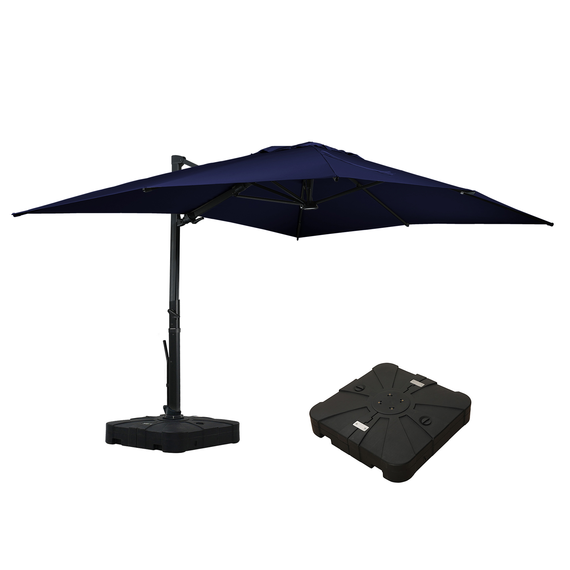 Mondawe 13ft Solar-Powered Cantilever Patio Umbrella