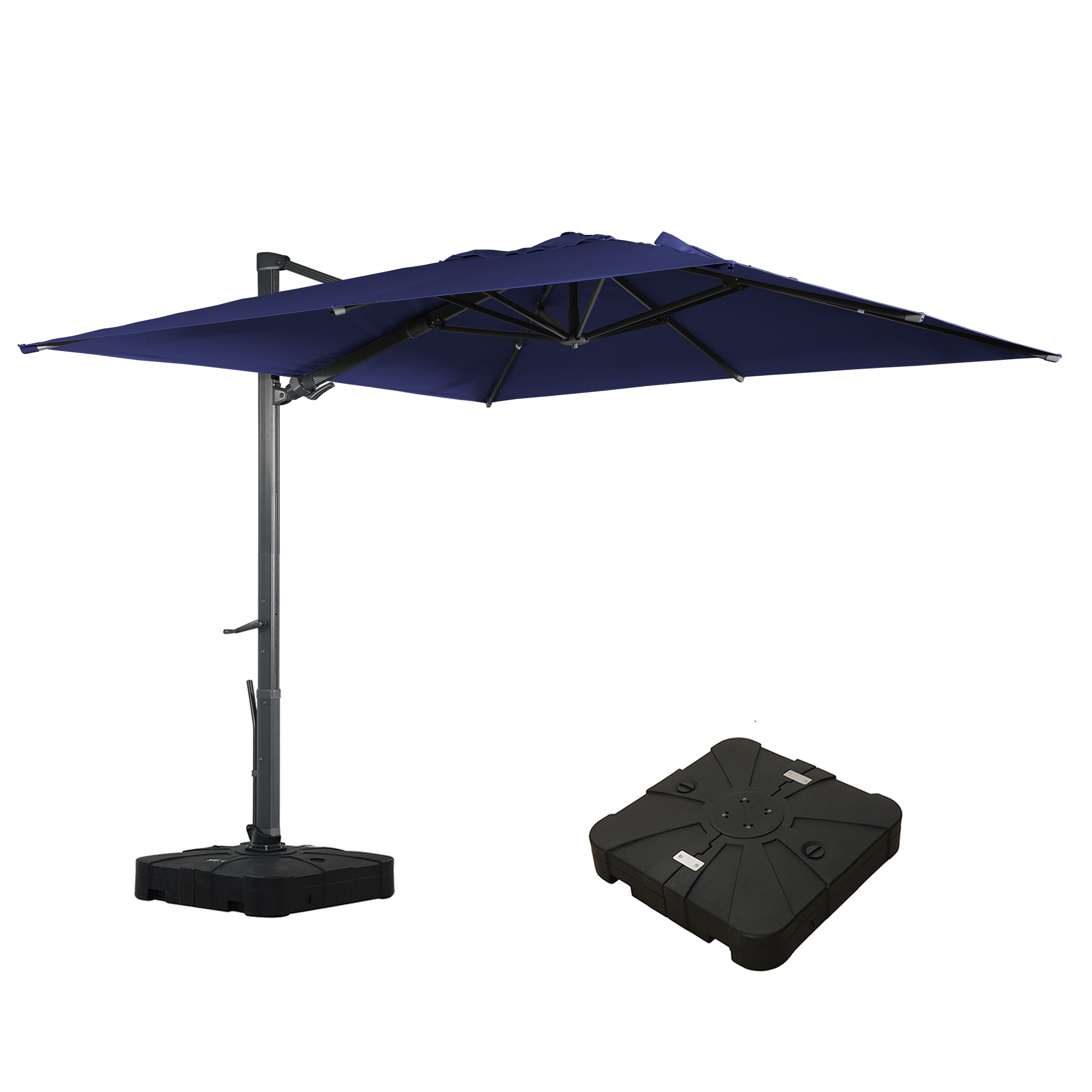 13ft Square Aluminum Tilt Umbrella for Outdoor Patio Umbrella
