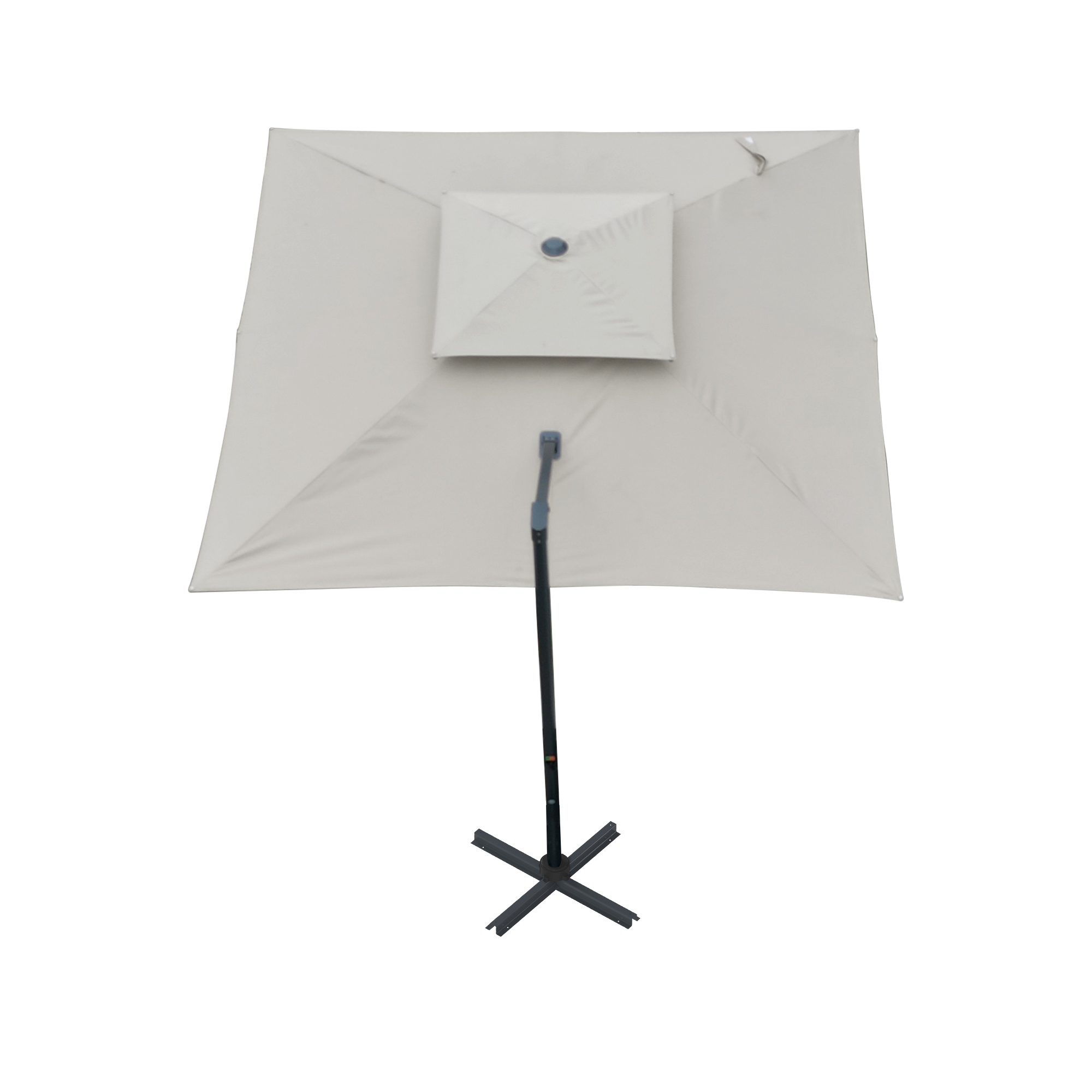 10 ft. Square Cantilever Umbrella Outdoor Patio Umbrella With Lights Aluminum Outdoor Patio Umbrella