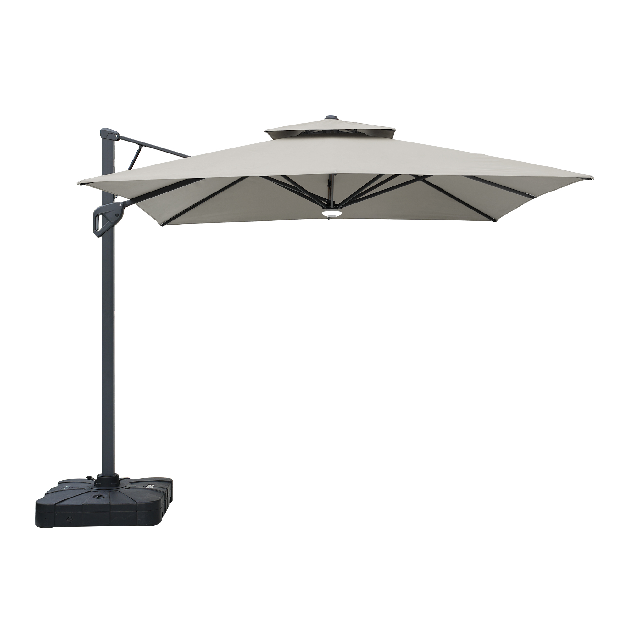 Cantilever Patio Umbrella with Base 10 ft Aluminum Outdoor Umbrellas