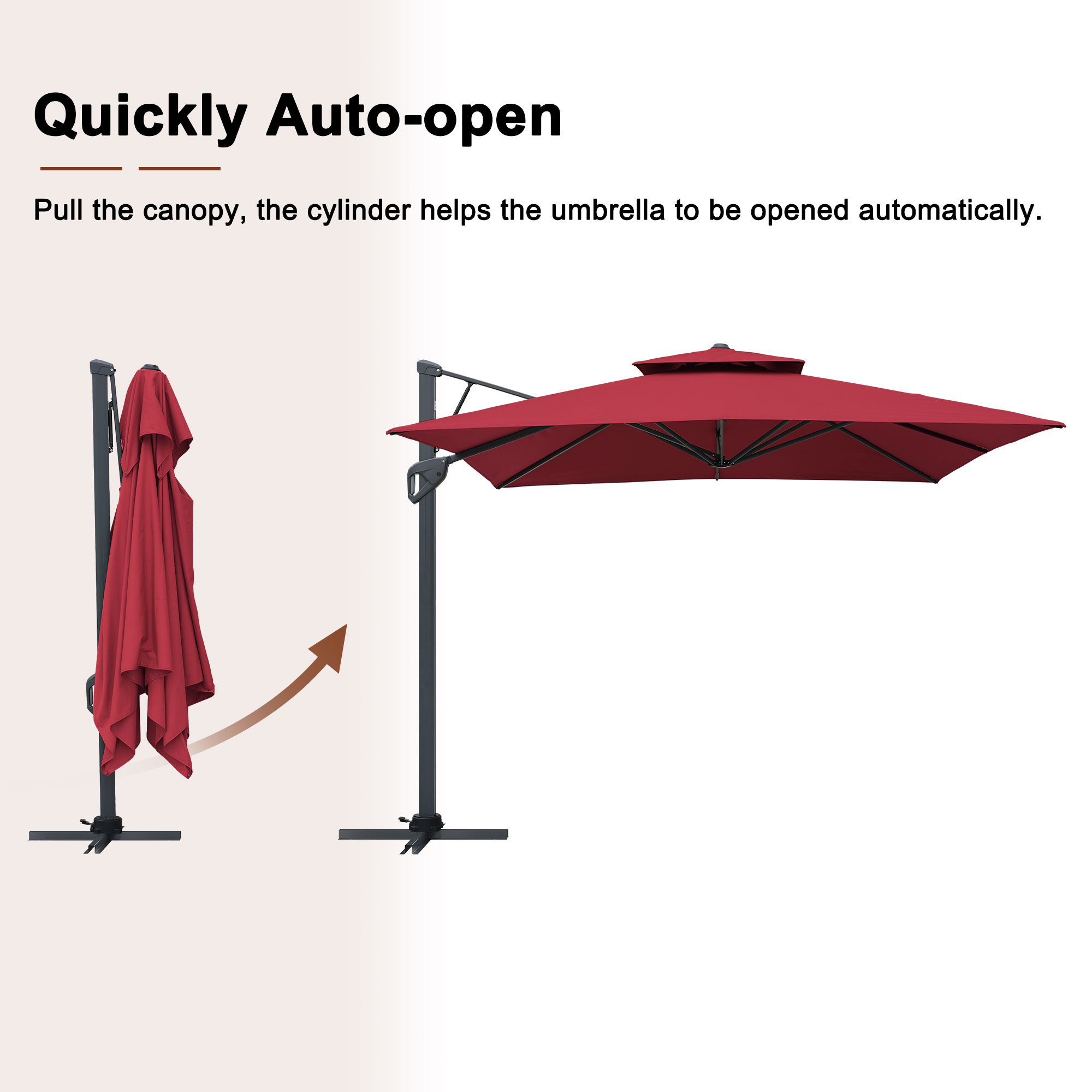 Cantilever Patio Umbrellas 10ft Outdoor Umbrella