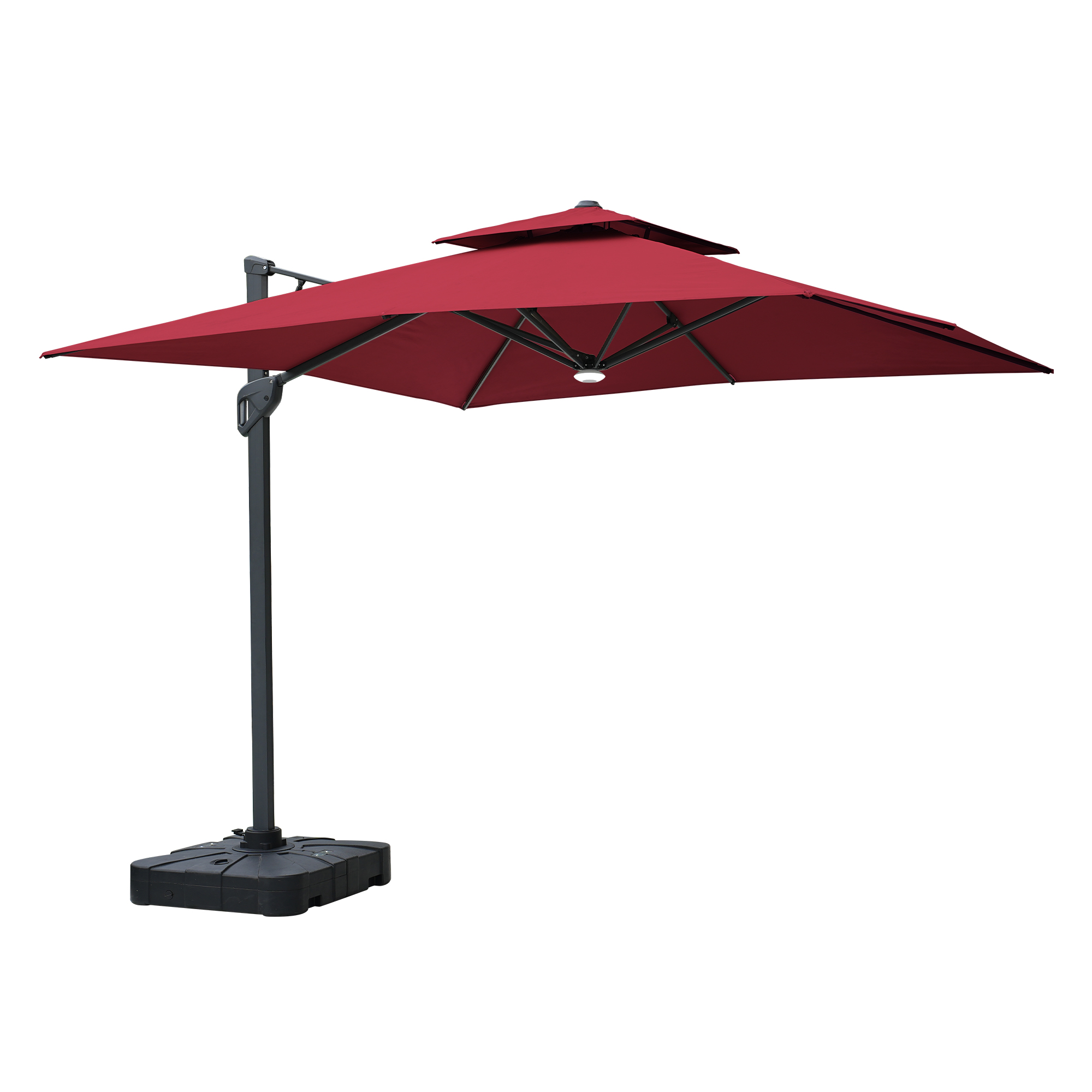 Cantilever Patio Umbrella with Base 10 ft Aluminum Outdoor Umbrellas