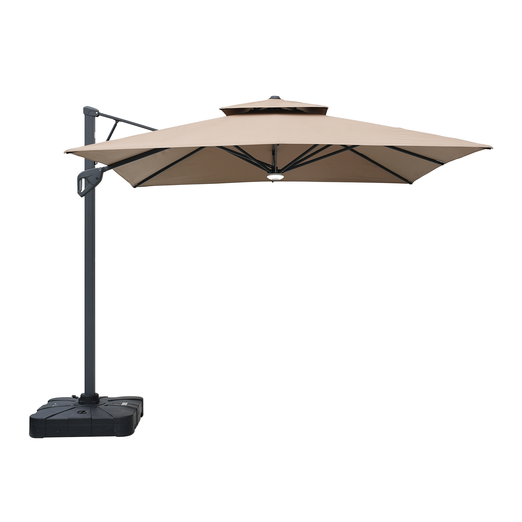Cantilever Patio Umbrella with Base 10 ft Aluminum Outdoor Umbrellas