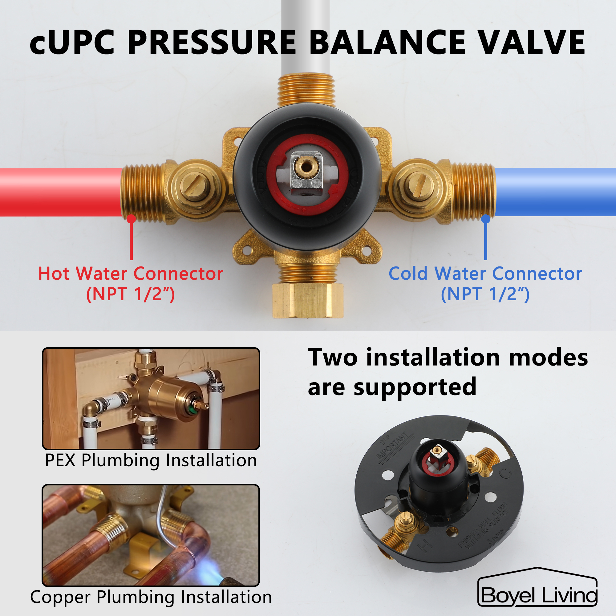 8 Inch Stainless Steel Overhead Shower System Showerhead In Matte Black