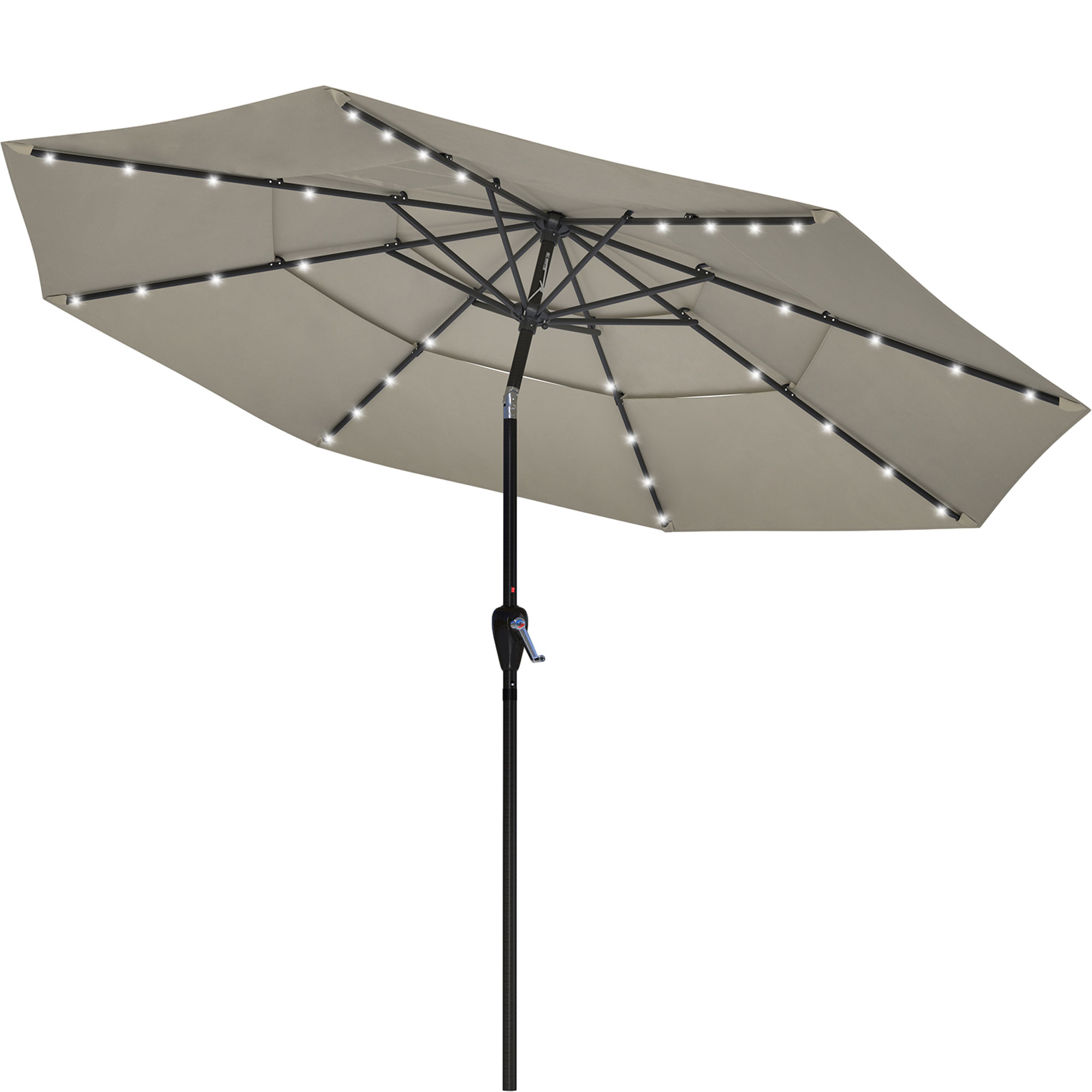 11 Ft Market Patio Umbrella with LED
