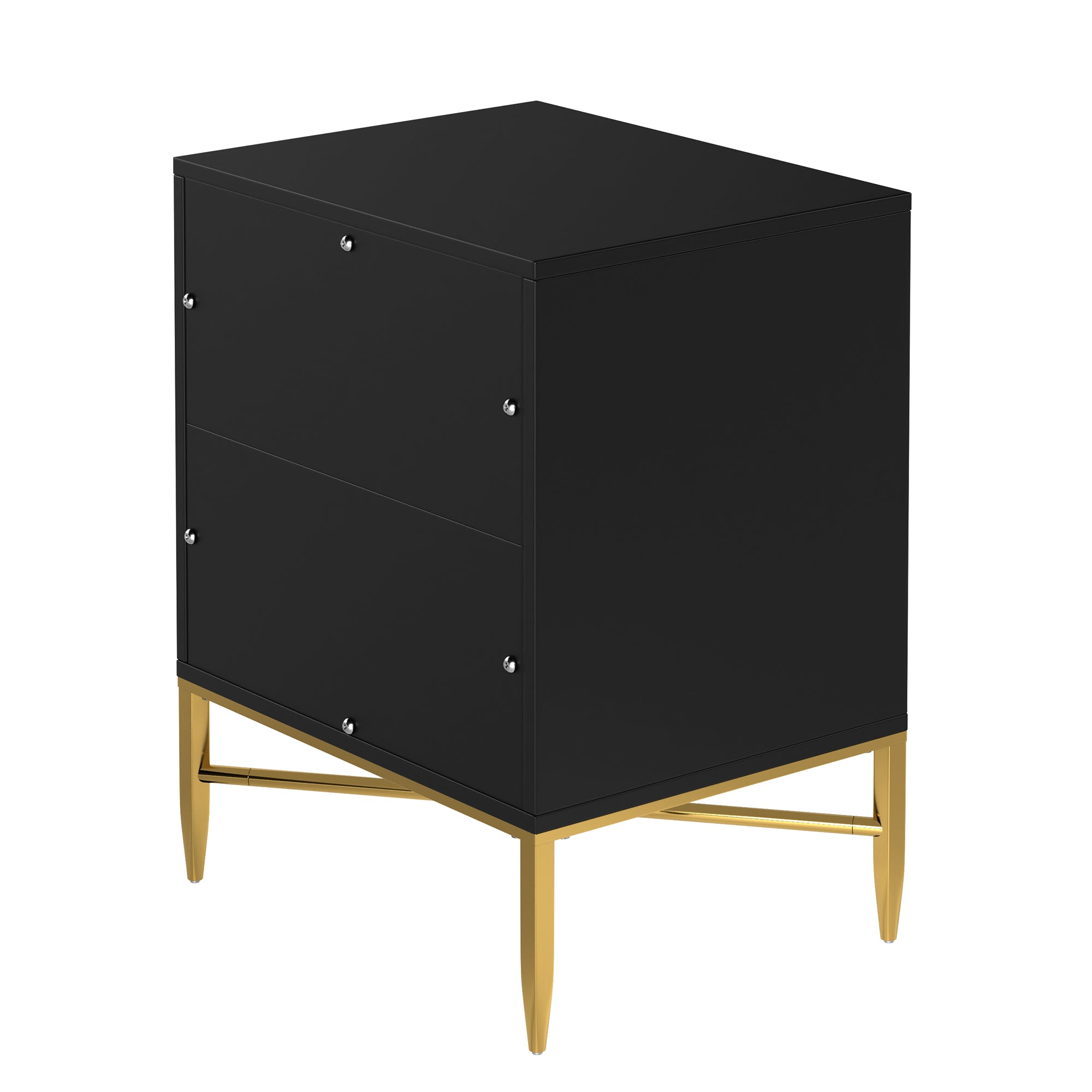  Boyel Living 2-Drawer Wood Nightstand with Square Support Legs