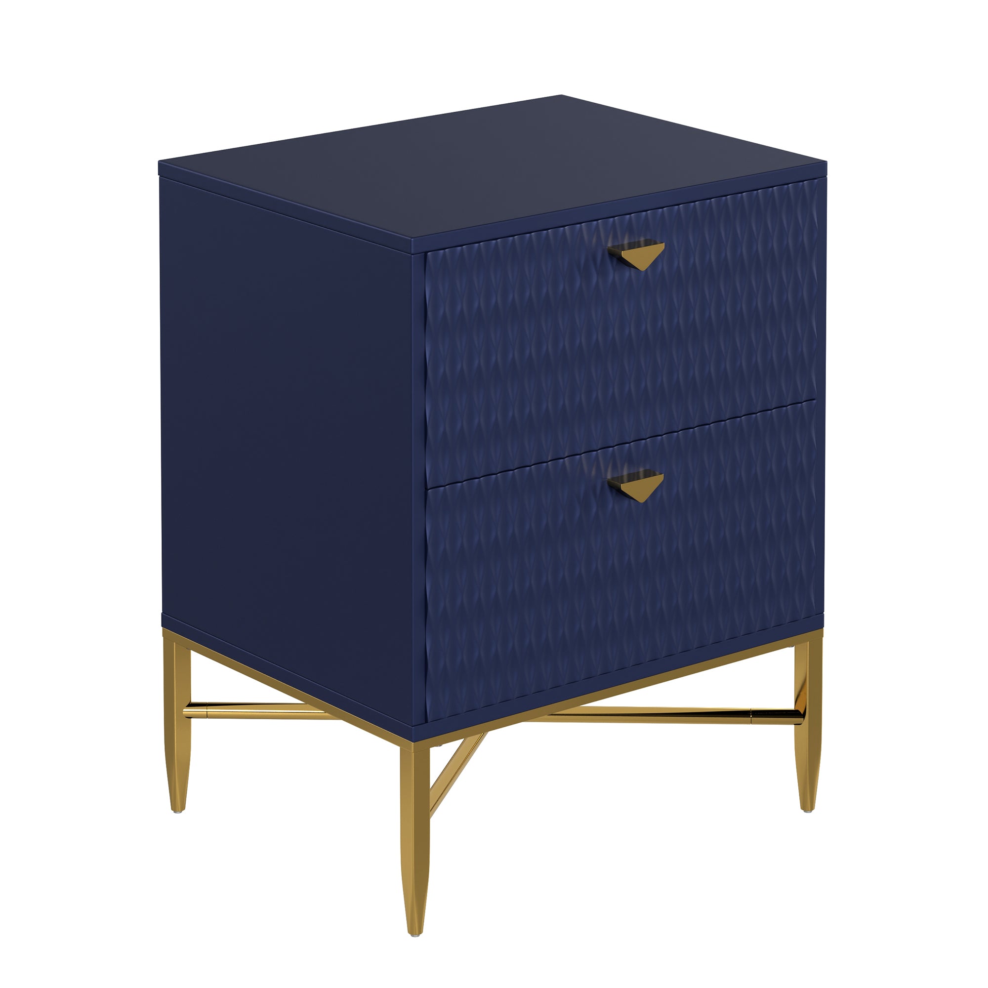  Boyel Living 2-Drawer Wood Nightstand with Square Support Legs
