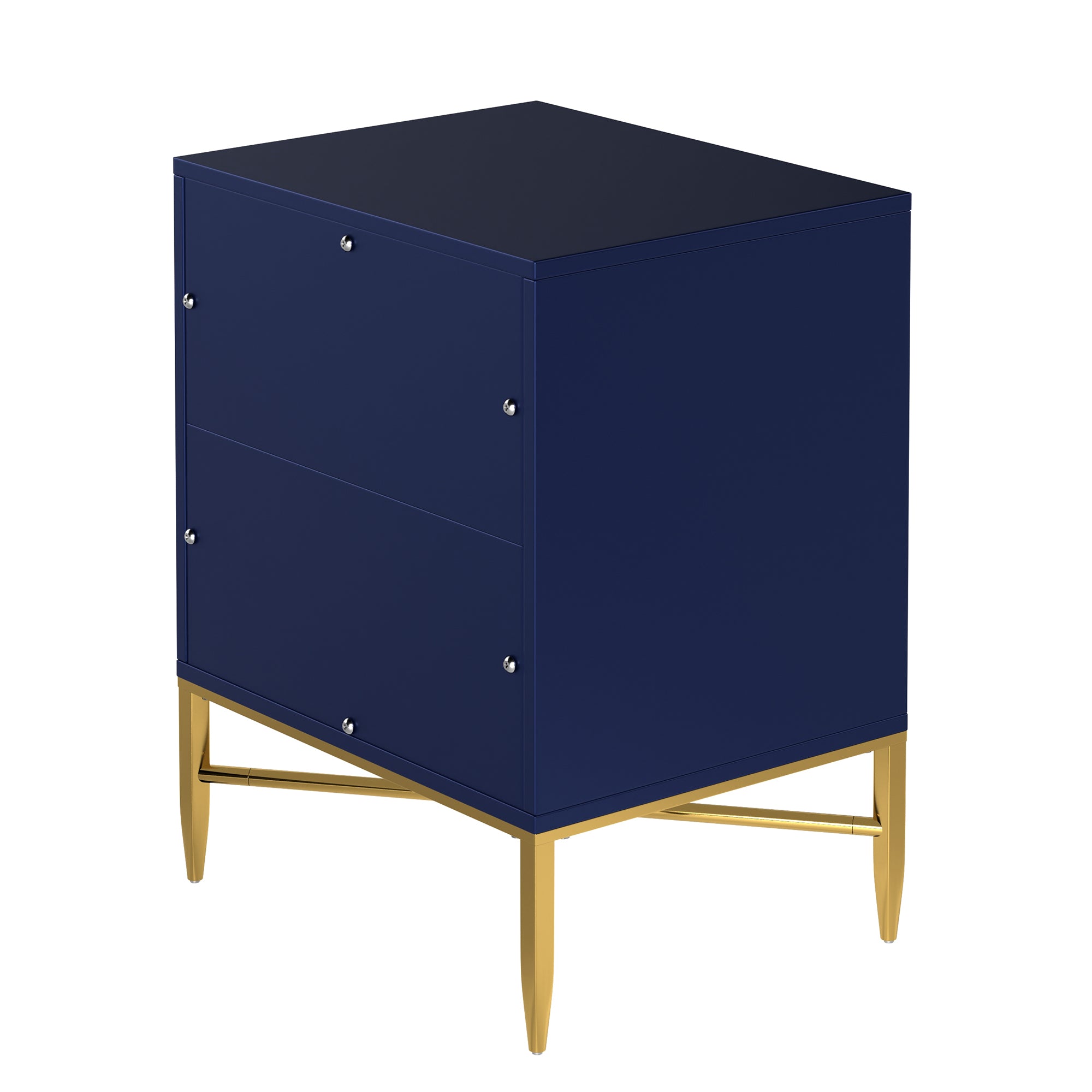  Boyel Living 2-Drawer Wood Nightstand with Square Support Legs