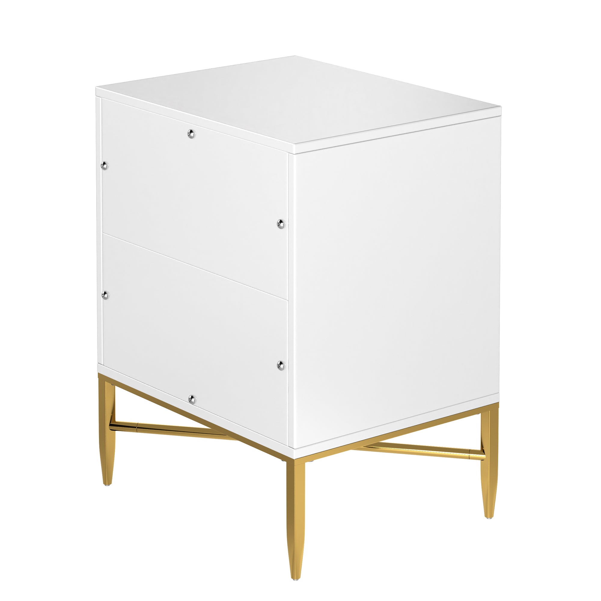  Boyel Living 2-Drawer Wood Nightstand with Square Support Legs