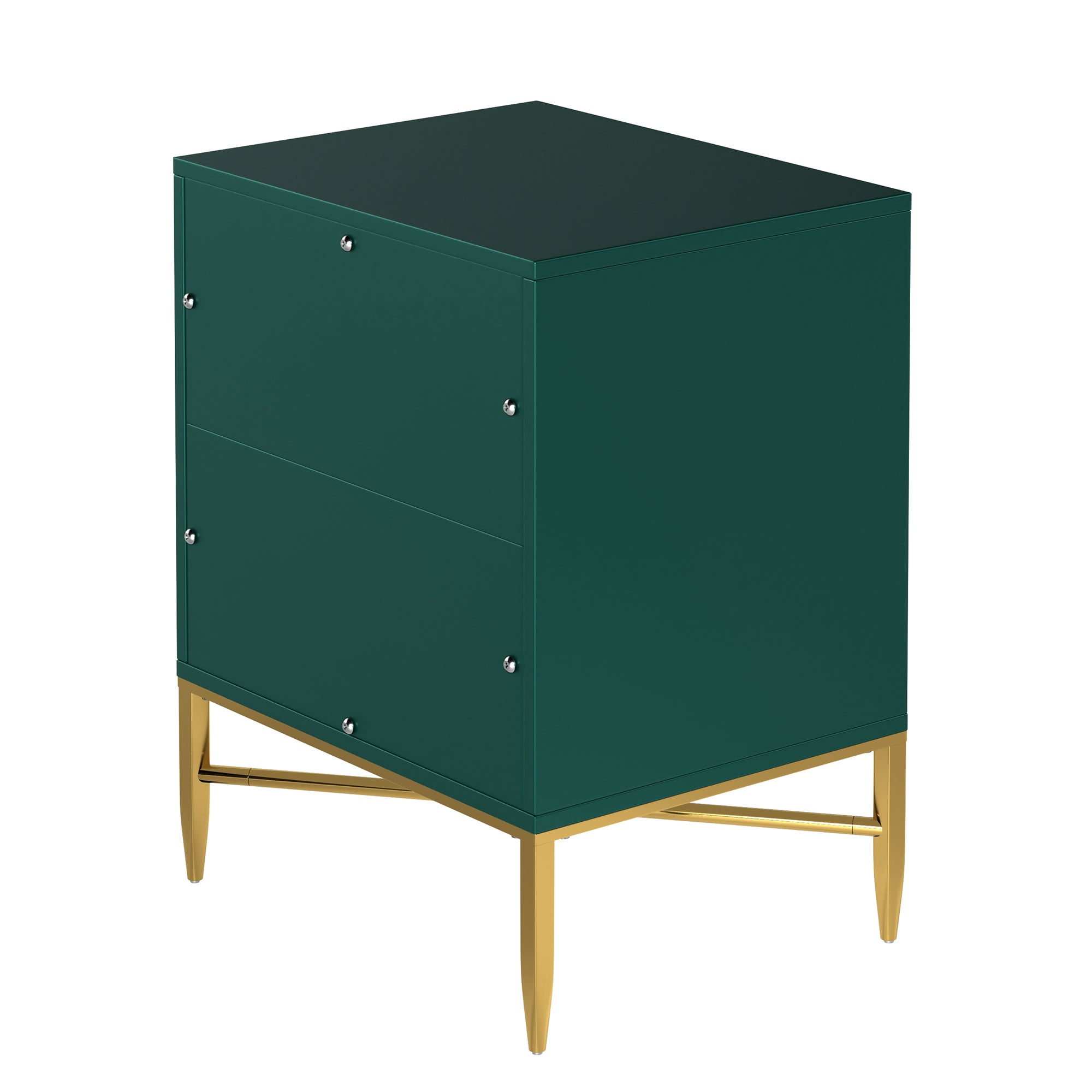 Boyel Living 2-Drawer Wood Nightstand with Square Support Legs