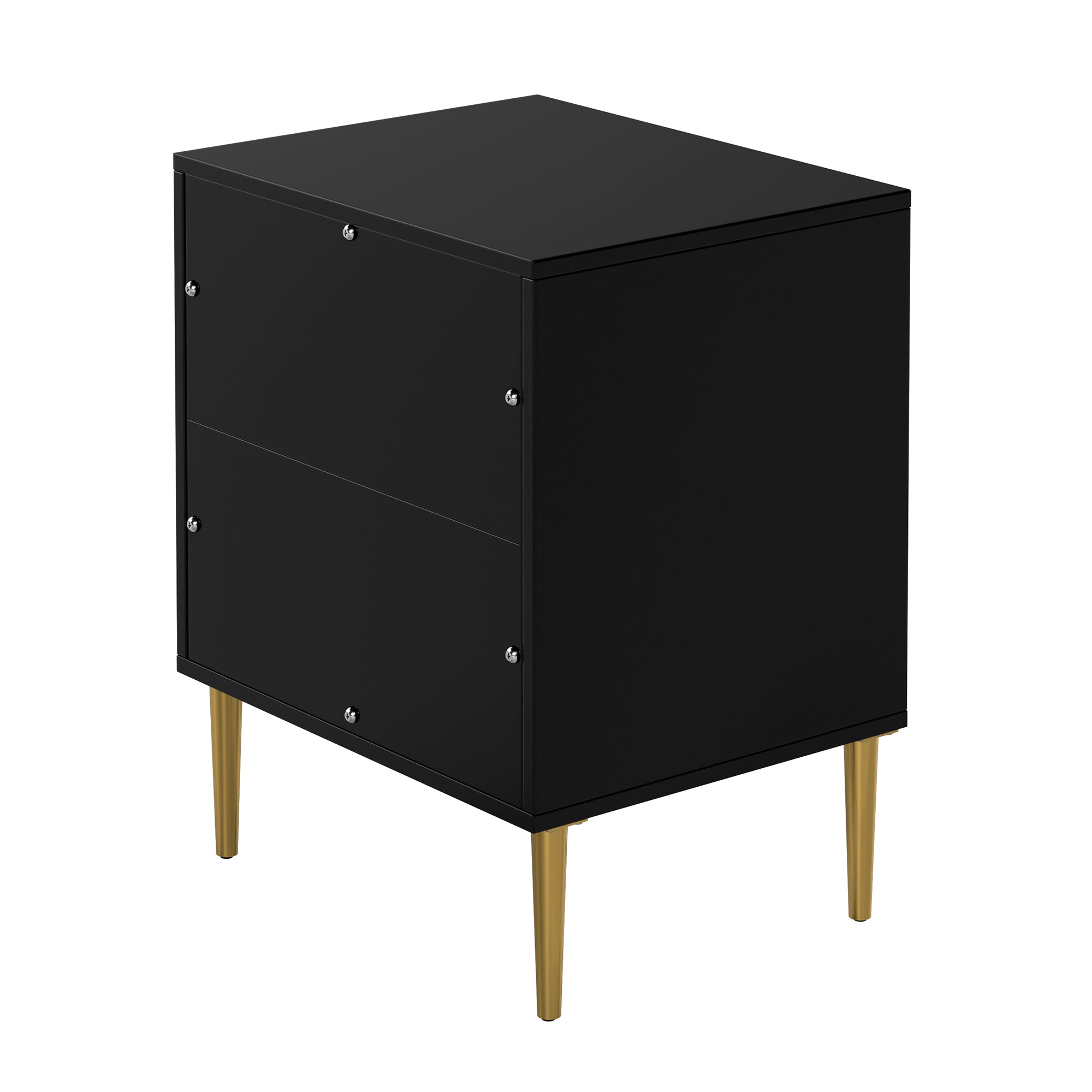 Boyel Living 2-Drawer Wood Nightstand with Tapered Support Legs