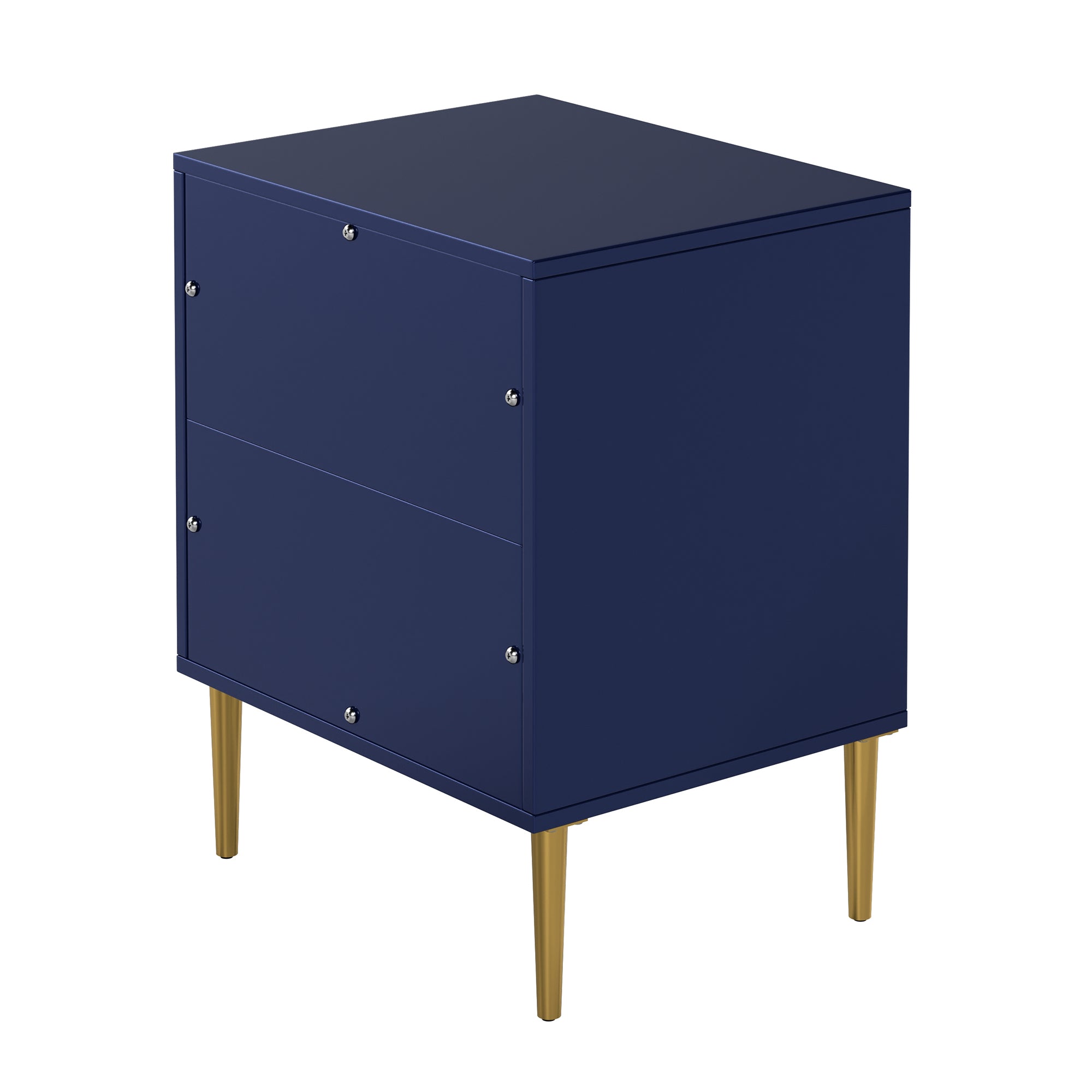 Boyel Living 2-Drawer Wood Nightstand with Tapered Support Legs