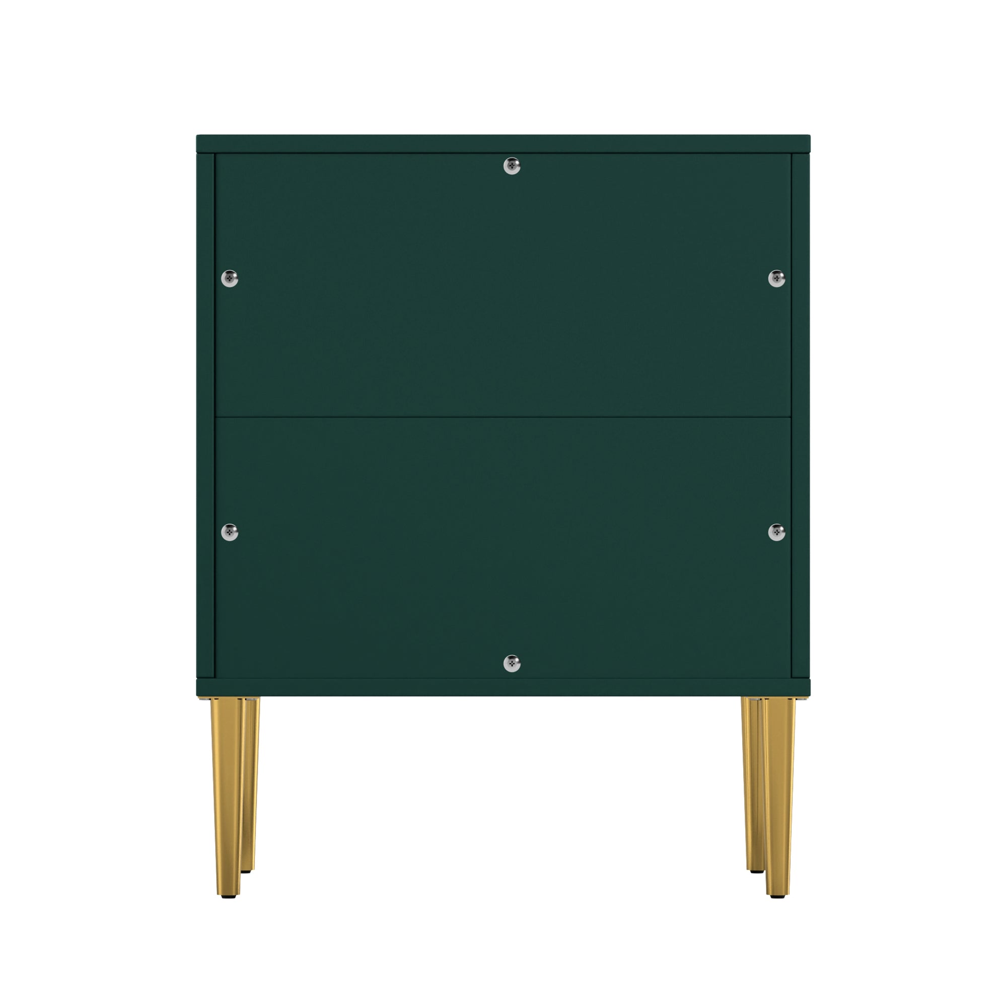 Boyel Living 2-Drawer Wood Nightstand with Tapered Support Legs