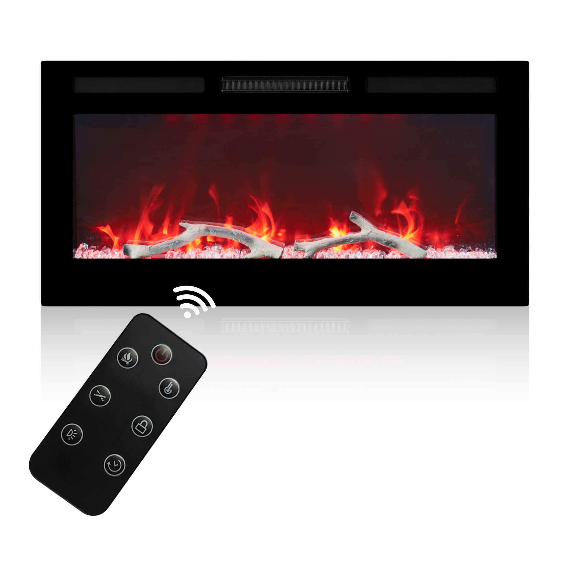 36/42/60/72 in. 4780 BTU Recessed/Wall-mounted Electric Fireplace