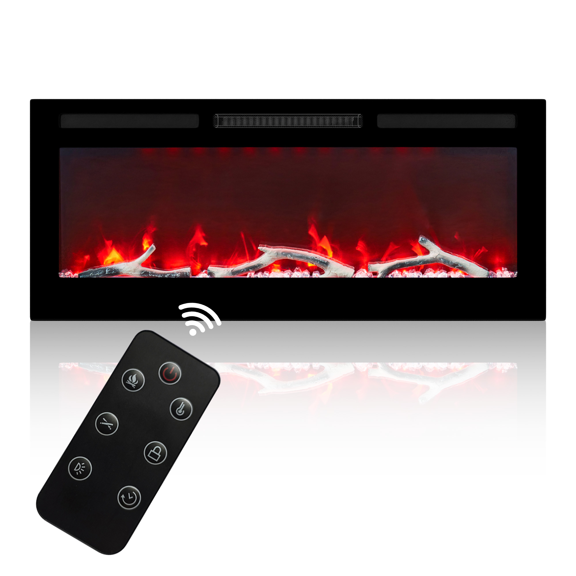 36/42/60/72 in. 4780 BTU Recessed/Wall-mounted Electric Fireplace