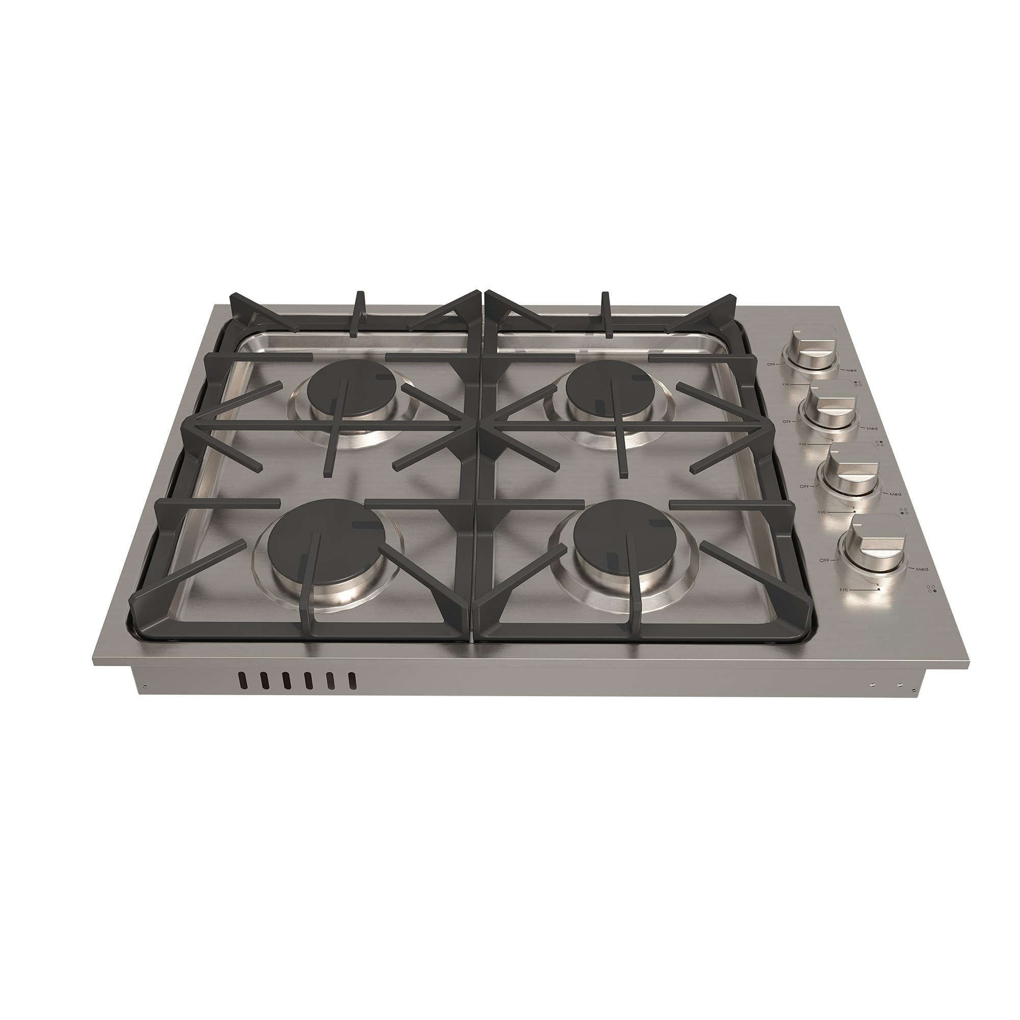 Built-in 30 in. Gas Cooktop in Stainless Steel with 4 Burners and LP Conversion Kit, CSA Certified