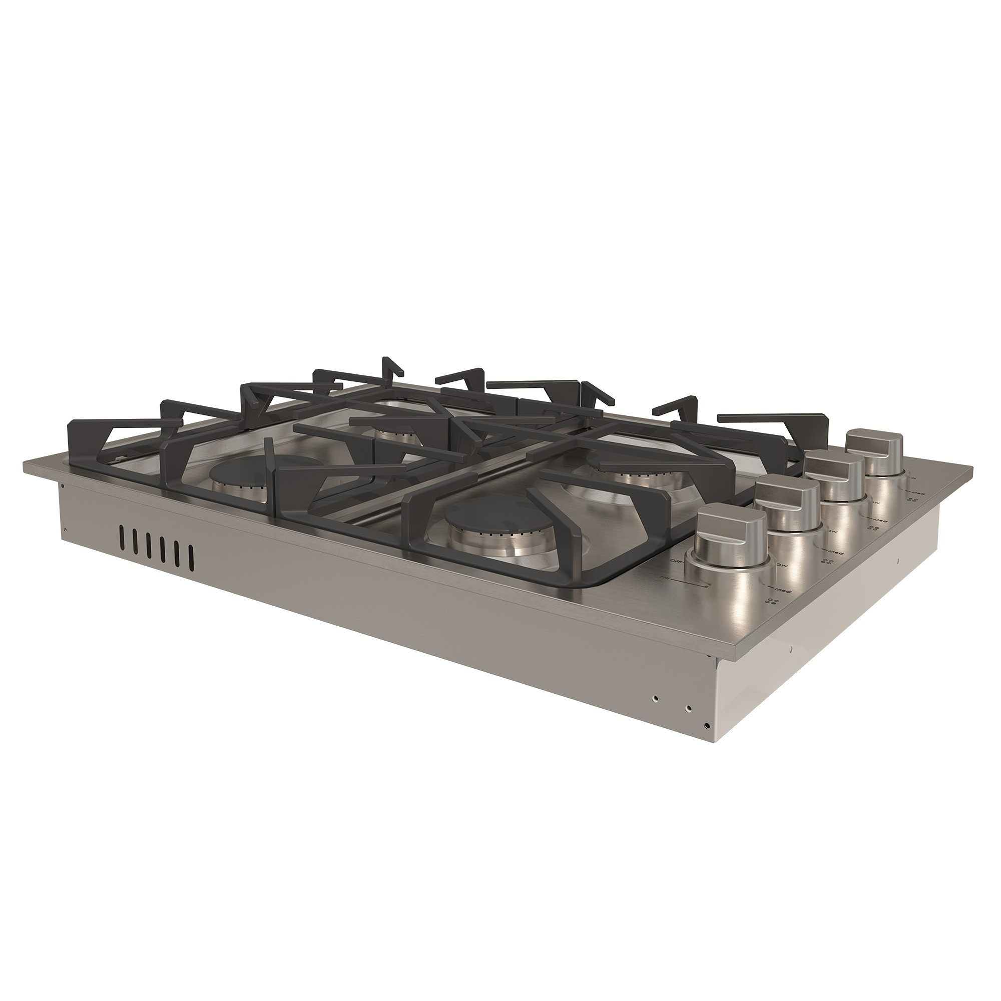 Built-in 30 in. Gas Cooktop in Stainless Steel with 4 Burners and LP Conversion Kit, CSA Certified