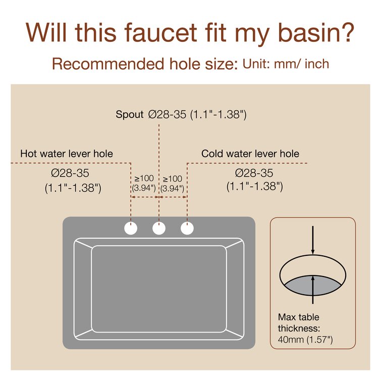 Bathroom Faucet 3 Hole Bathroom Sink Faucet 8 Inch Wide-Spread Bathroom Faucets 360 Degree Swivel Spout Lavatory Sink Faucet