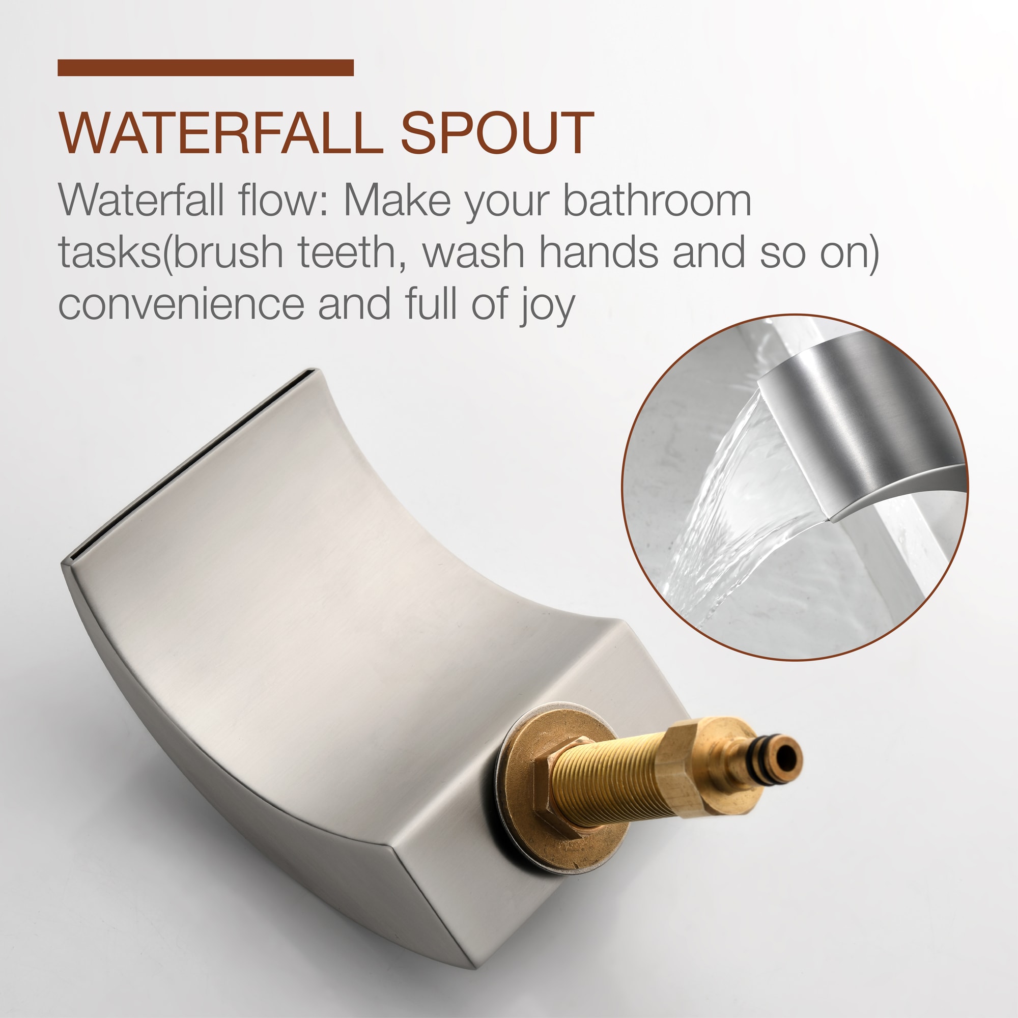 Mondawe Double Handle 8-Inch Center Wide-Spread Bathroom Faucet in Nickel/Gold/Black-Mondawe