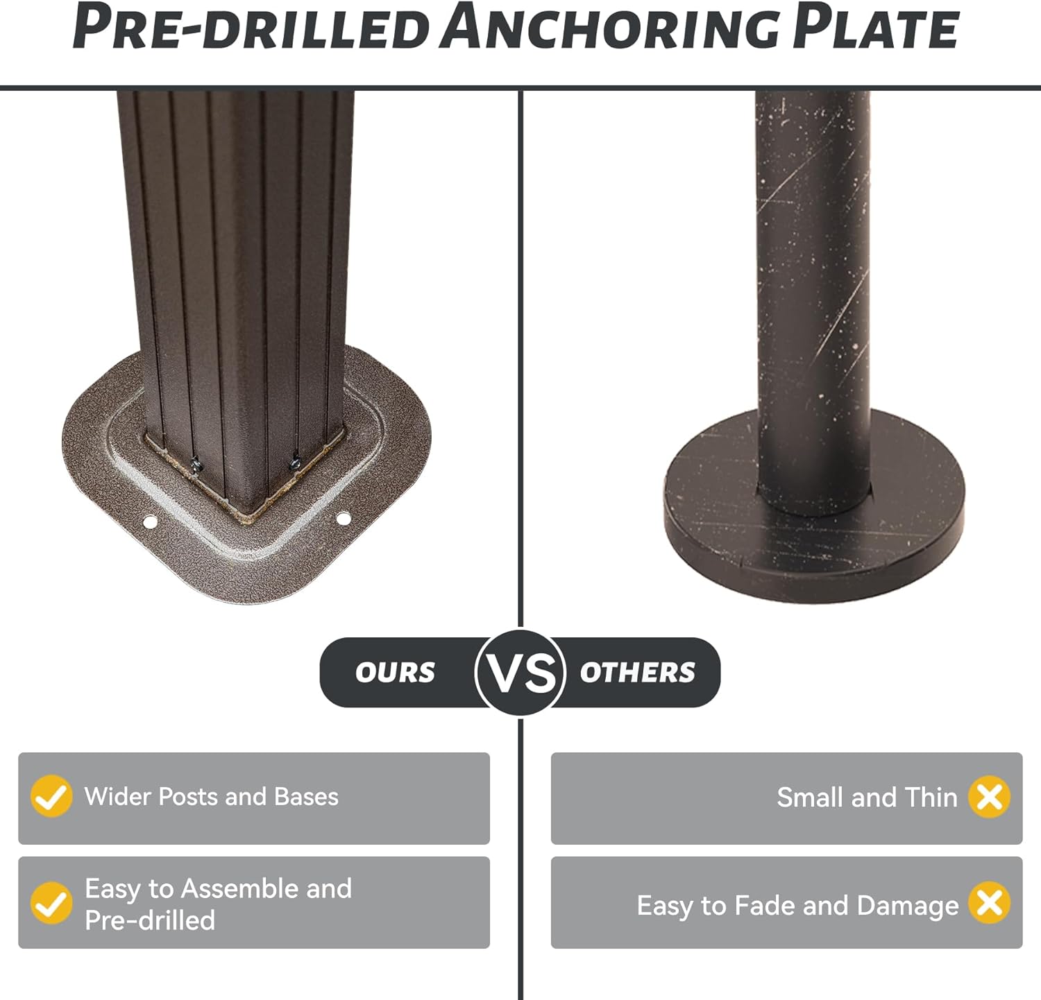 Hardtop Grill Gazebo, Outdoor BBQ Gazebo with 2 Side Shelves and Sloping Galvanized Steel Roof, Metal Permanent Grill Canopy with Ceiling Hooks for Patio, Lawn, Backyard, Deck