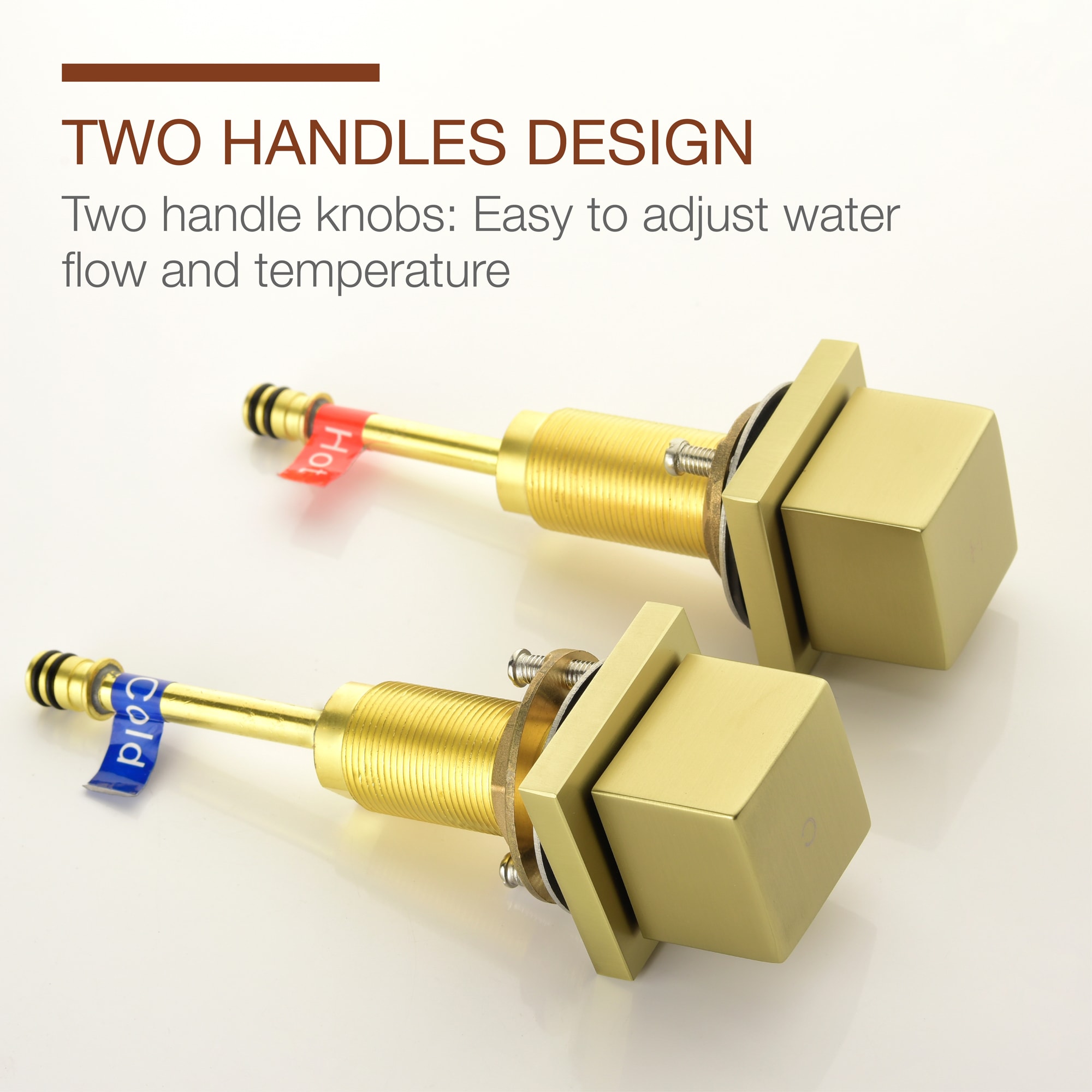 Mondawe Double Handle 8-Inch Center Wide-Spread Bathroom Faucet(Black/Gold/Nickel/Gray)-Mondawe