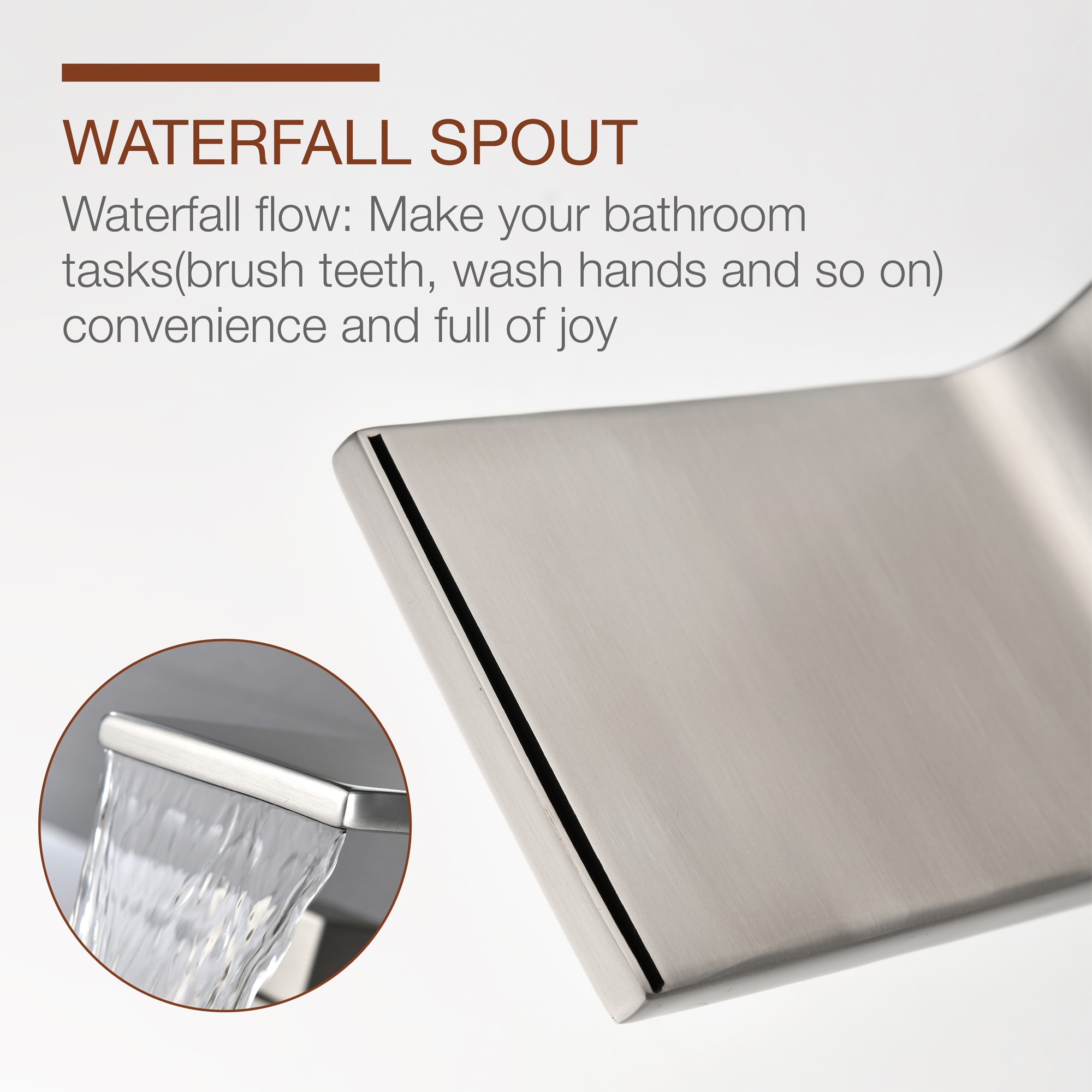 Mondawe Double Handle 8-Inch Center Wide-Spread Bathroom Faucet(Black/Gold/Nickel/Gray)-Mondawe