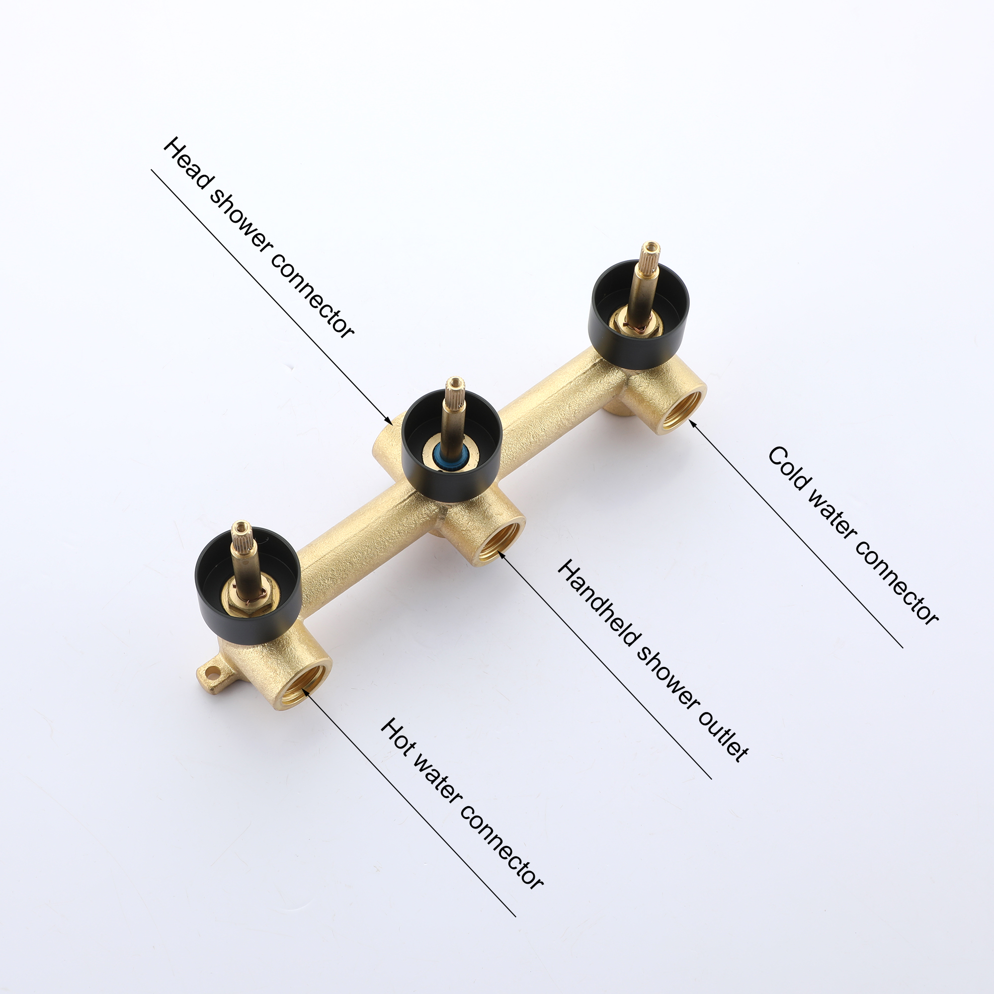 Shower System Rainfall Shower Head with Handheld Spary Combo Shower Faucet System 10inch Ceiling Shower Head with valve for Bathroom, Matte Black