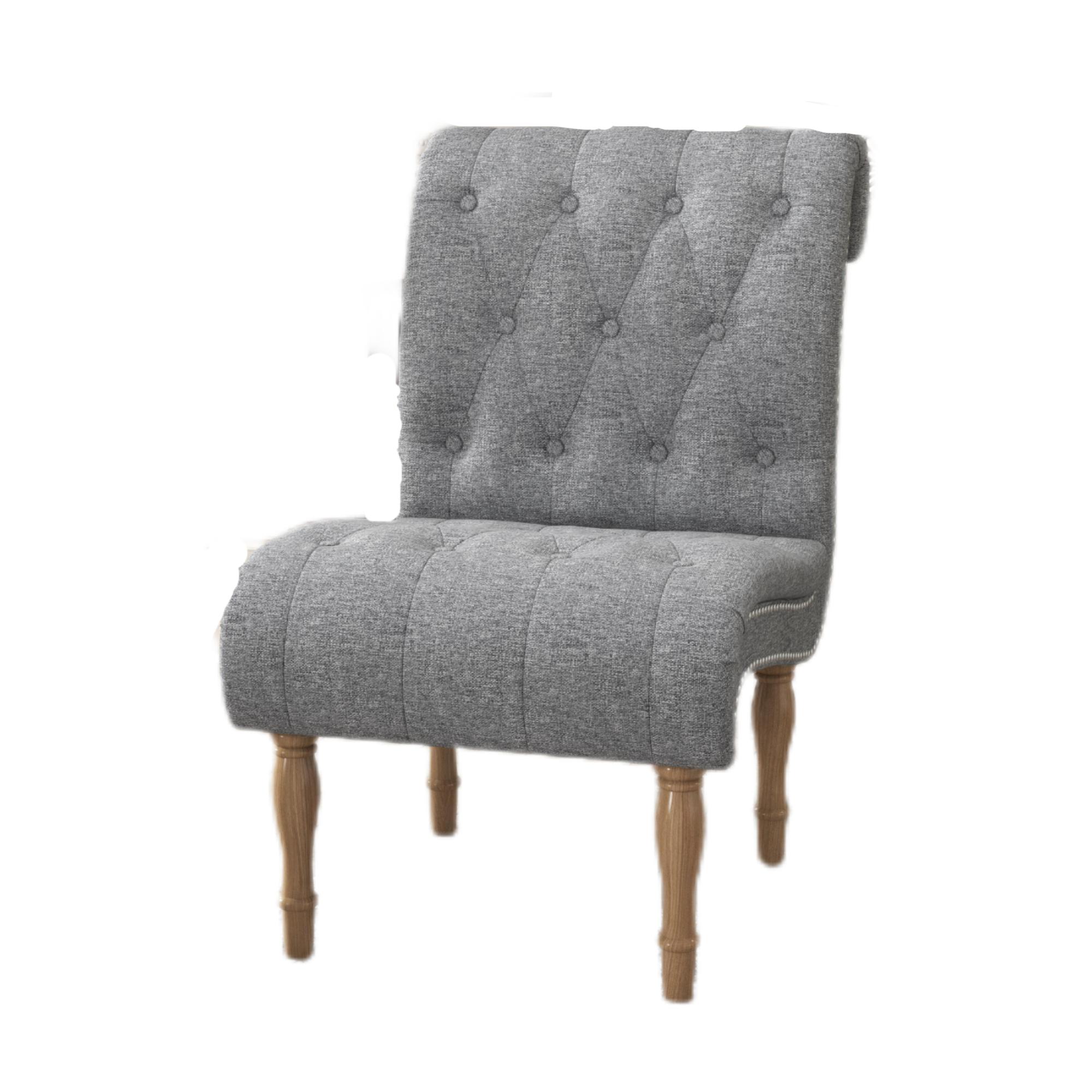 Armless Accent Upholstered Lounge Chair Slipper Chair for Bedroom Living Room