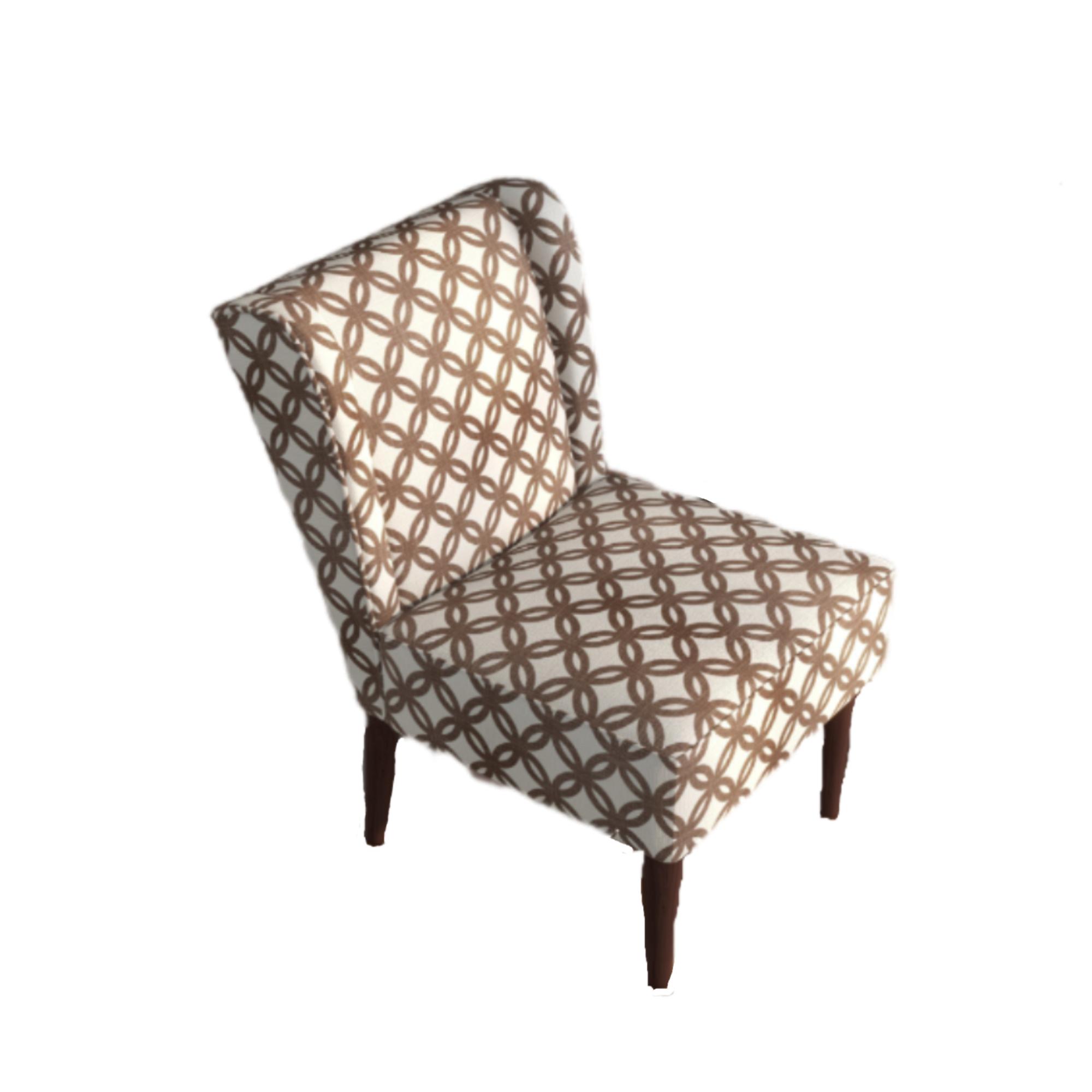 Accent Chair Printed Lounge Chair Armless Side Chair for Living Room Bedroom