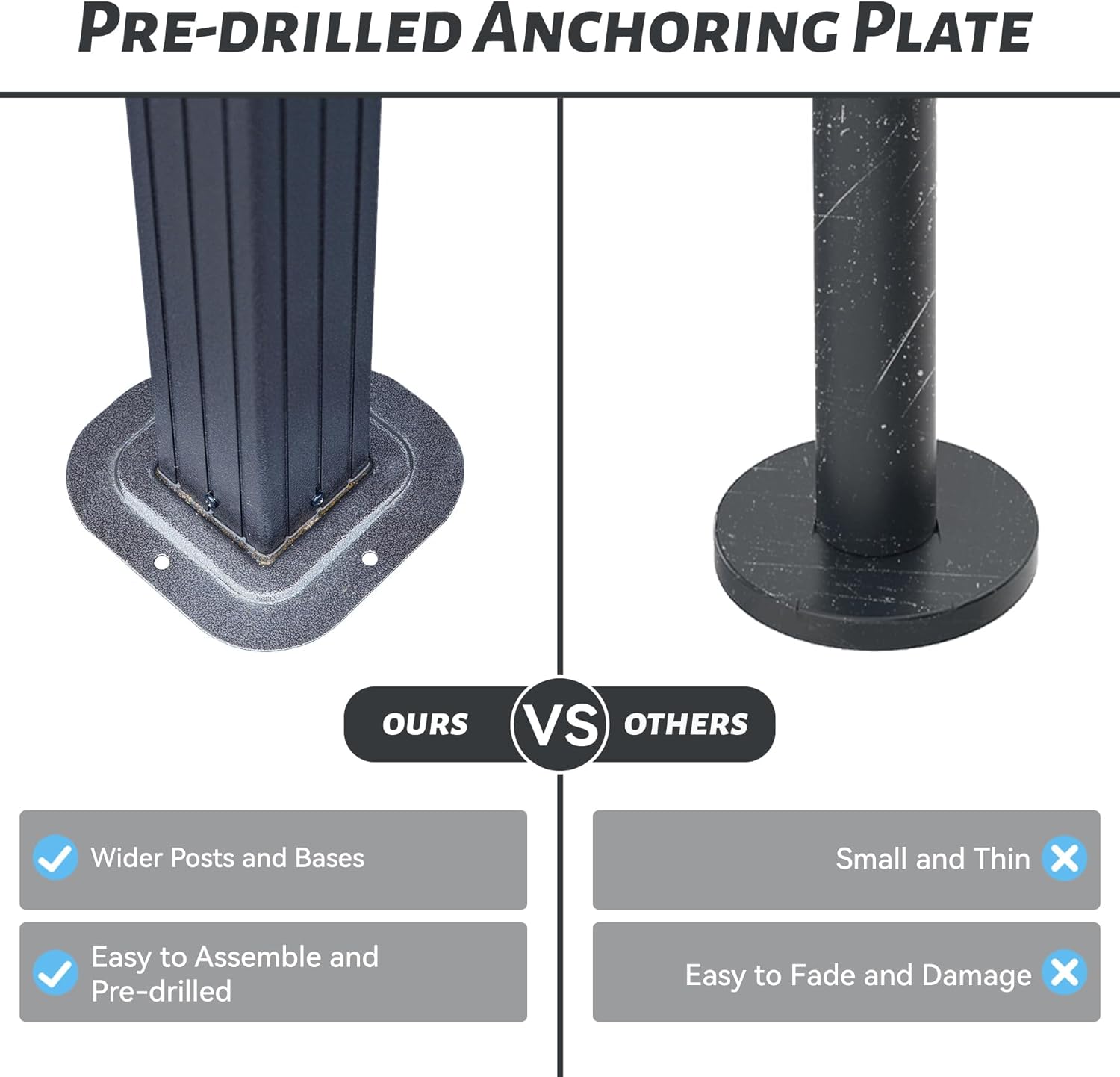 Hardtop Grill Gazebo, Outdoor BBQ Gazebo with 2 Side Shelves and Sloping Galvanized Steel Roof, Metal Permanent Grill Canopy with Ceiling Hooks for Patio, Lawn, Backyard, Deck