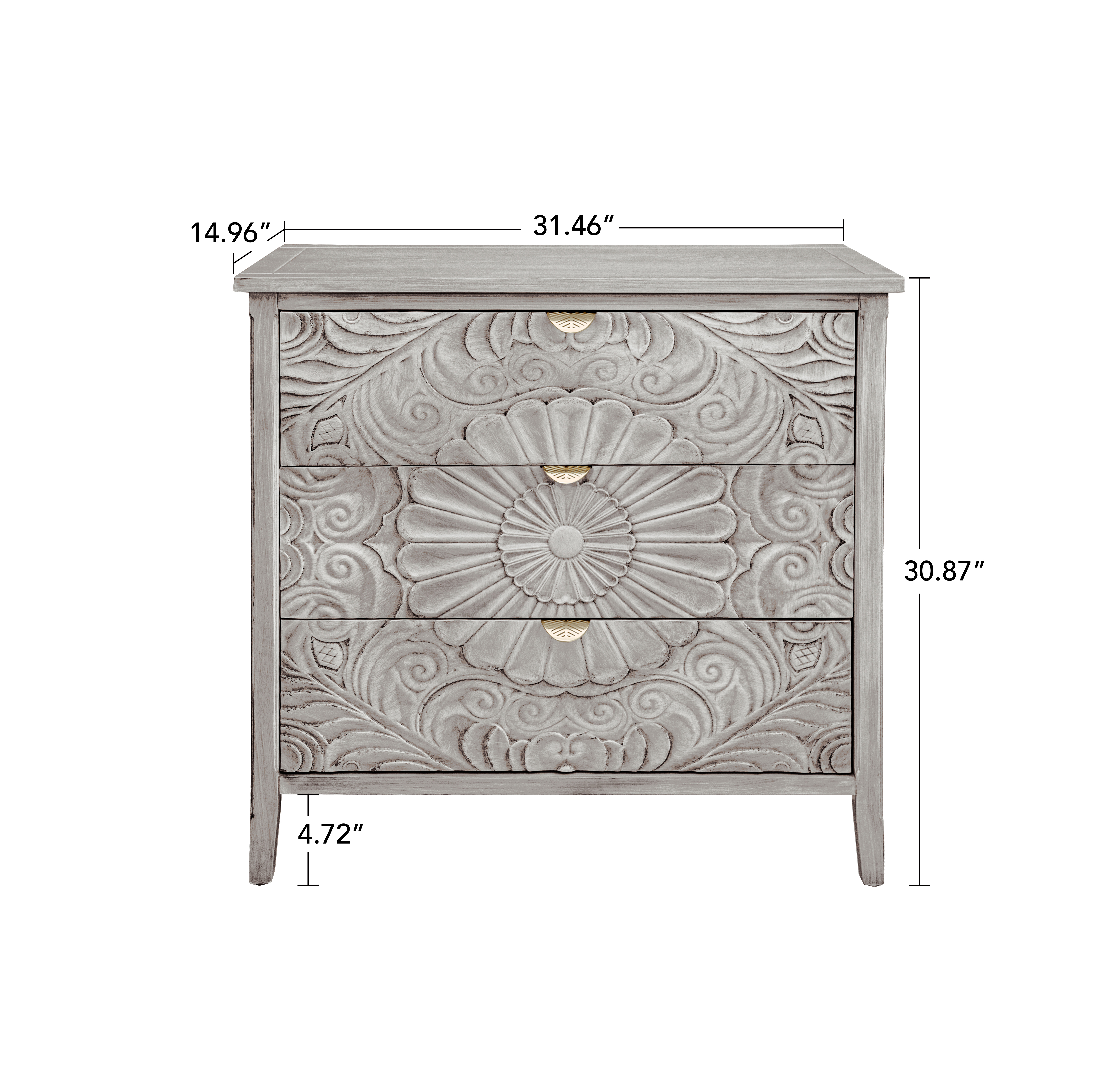 2 Door Cabinet , 3 Drawer Cabinet American Furniture, Suitable for Bedroom, Living Room, Study