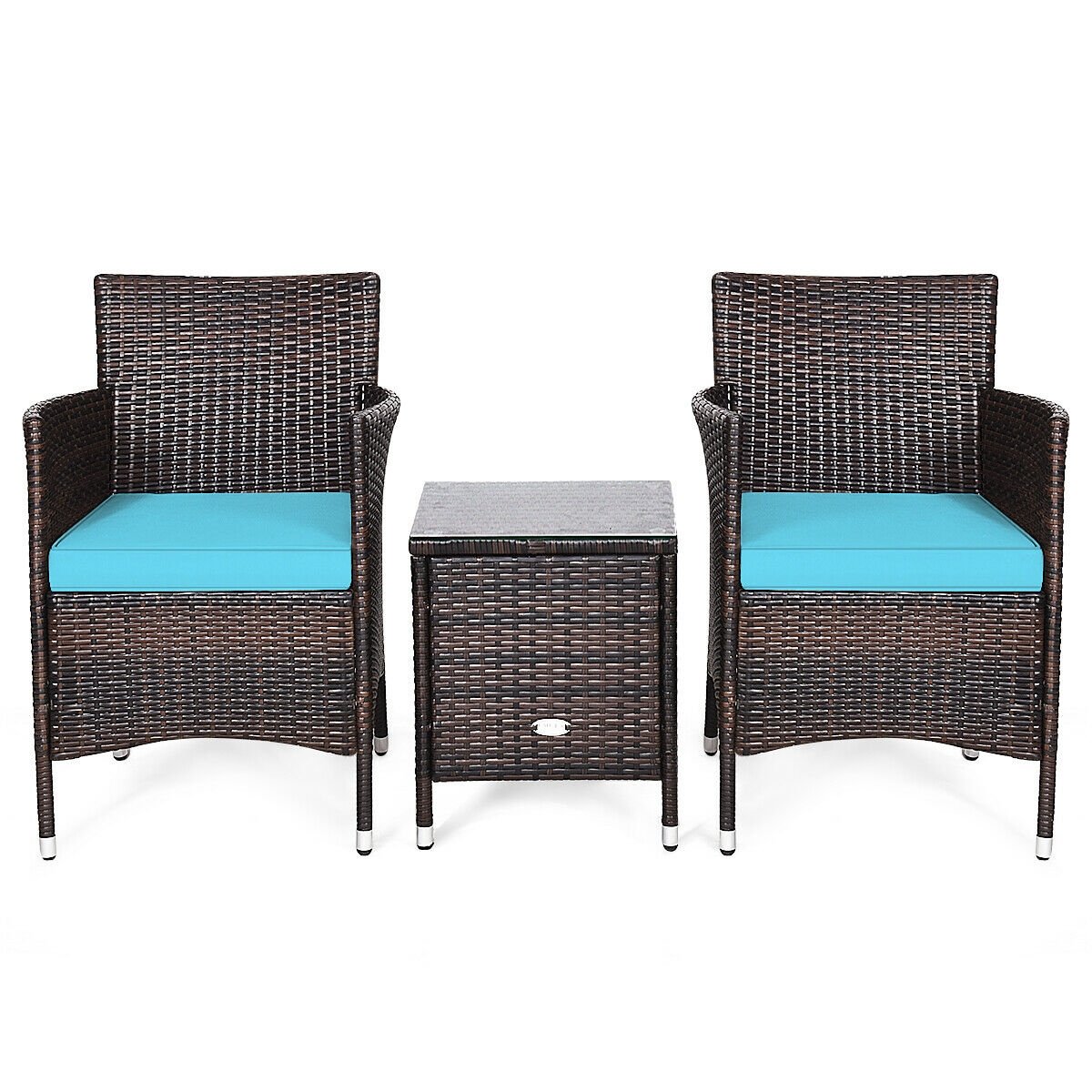 Mondawe 3 Pcs Outdoor Rattan Wicker Furniture Set-Mondawe