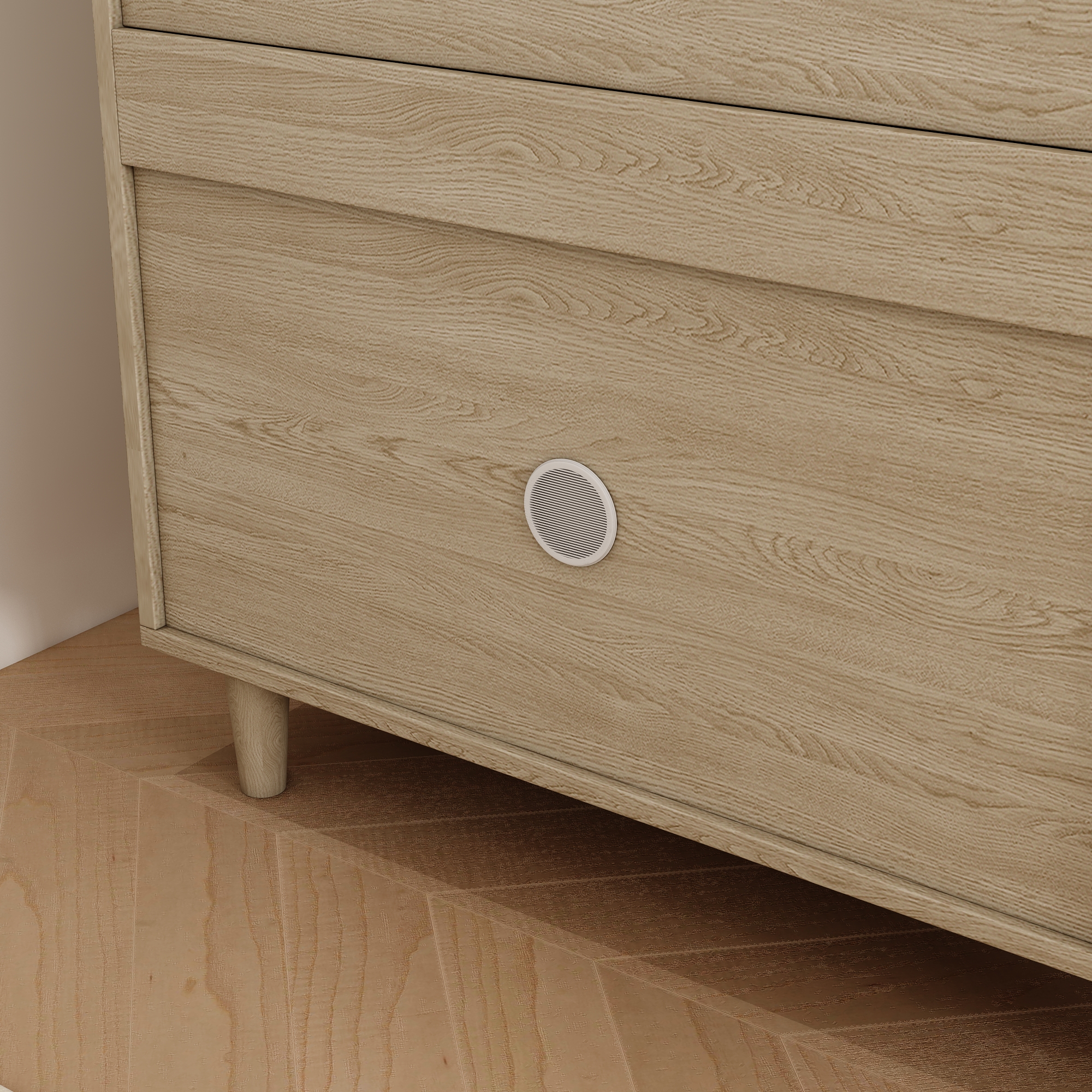 Bohemia Style Shoe Cabinet, Shoe Rack Cabinet with 3 Rattan Flip Drawers,3 Square Shelves and 1 Storage Drawer, Shoe Organizer with Mulit Storage Space and Hooks for Hallway, Entryway, (Natural/Antique white) 