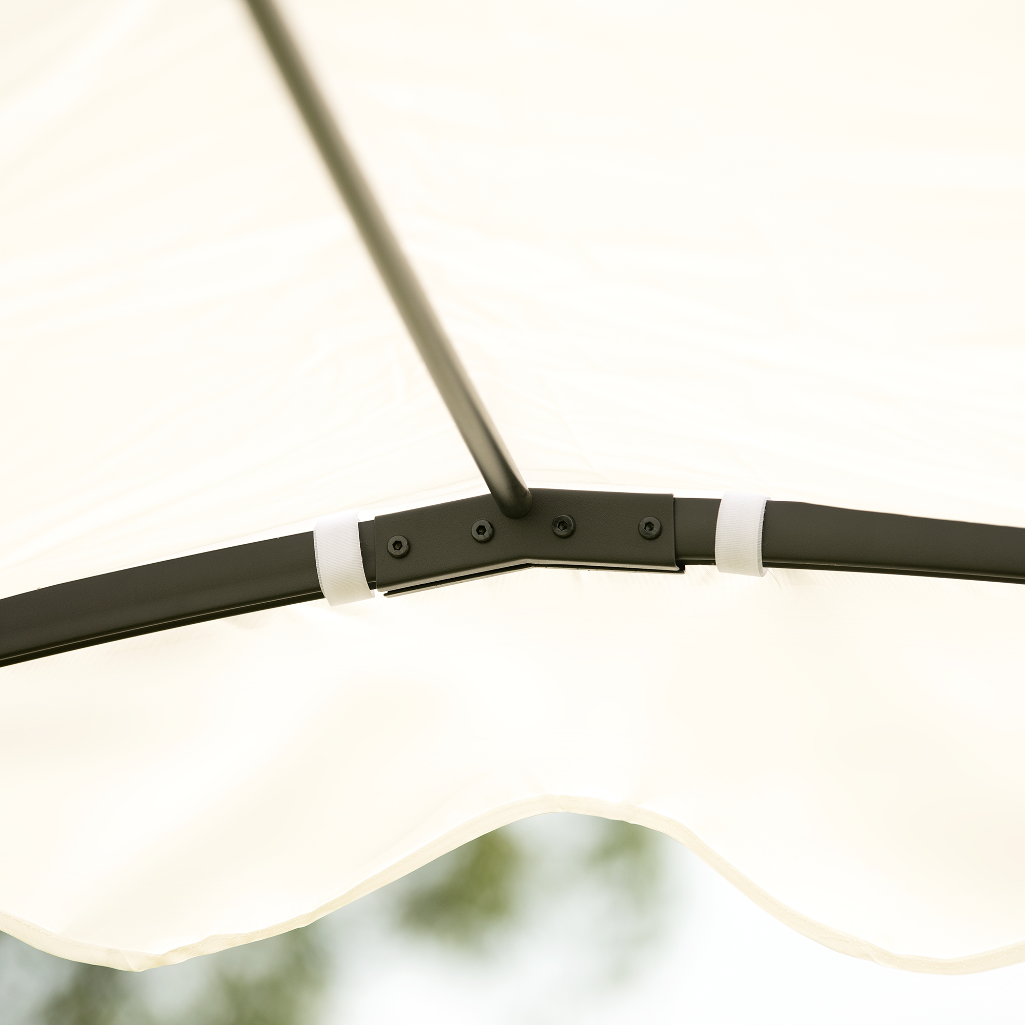 Mondawe Outdoor Patio 13ft.Lx10ft.W Iron Carport Shelter Garage Tent Garden Storage Shed with Anchor Kit White-Mondawe